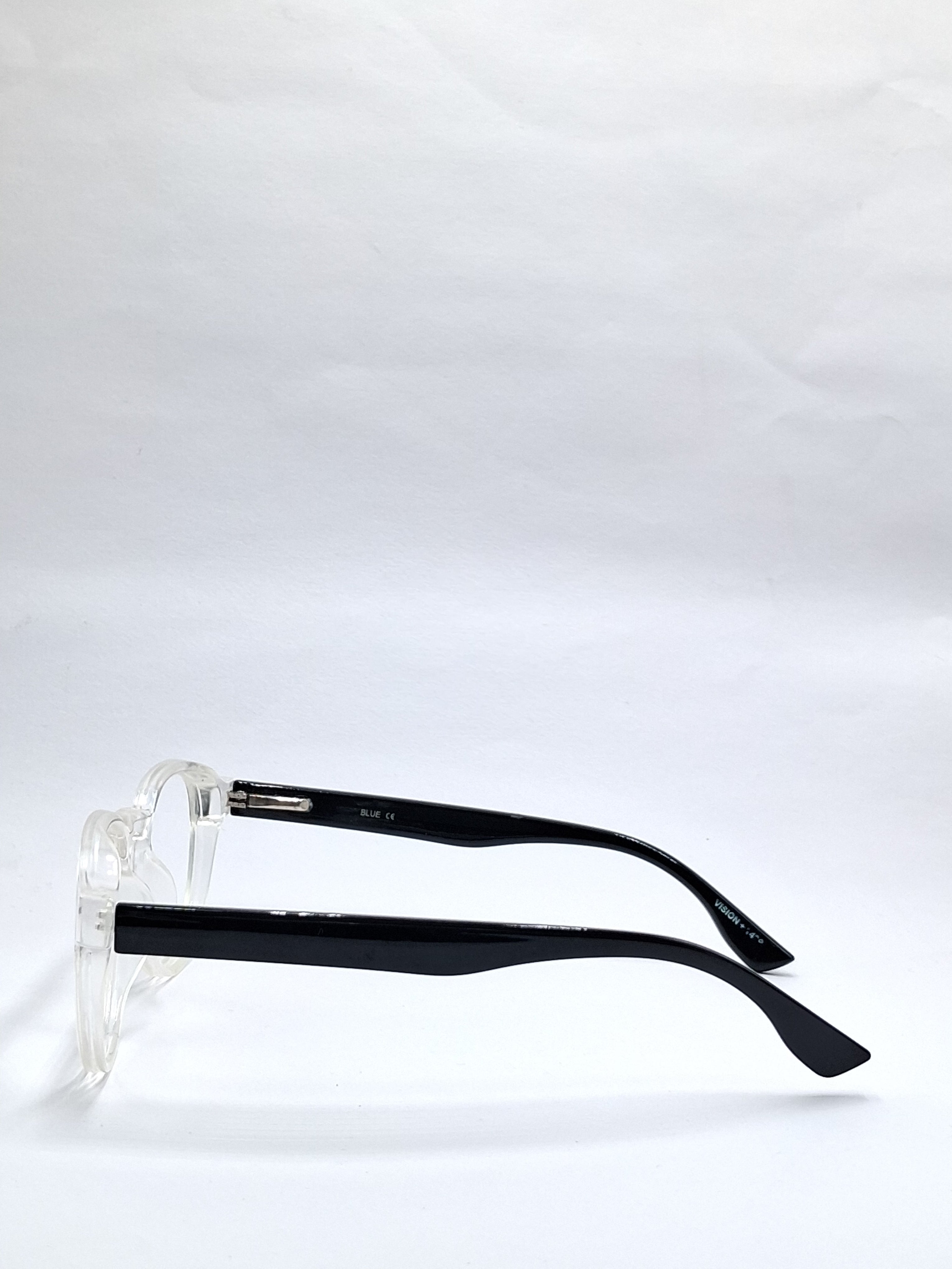 vision plus transparent with black stick frame