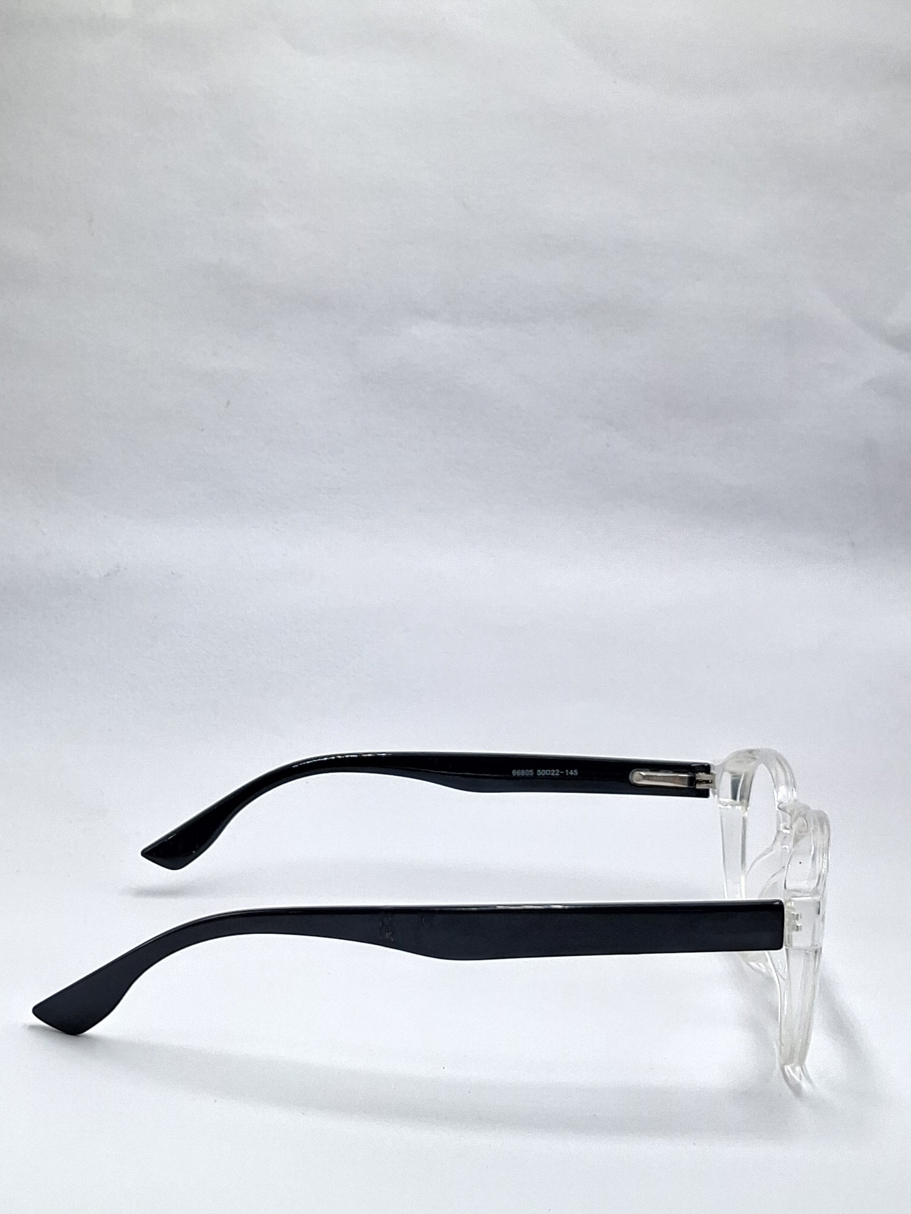 vision plus transparent with black stick frame