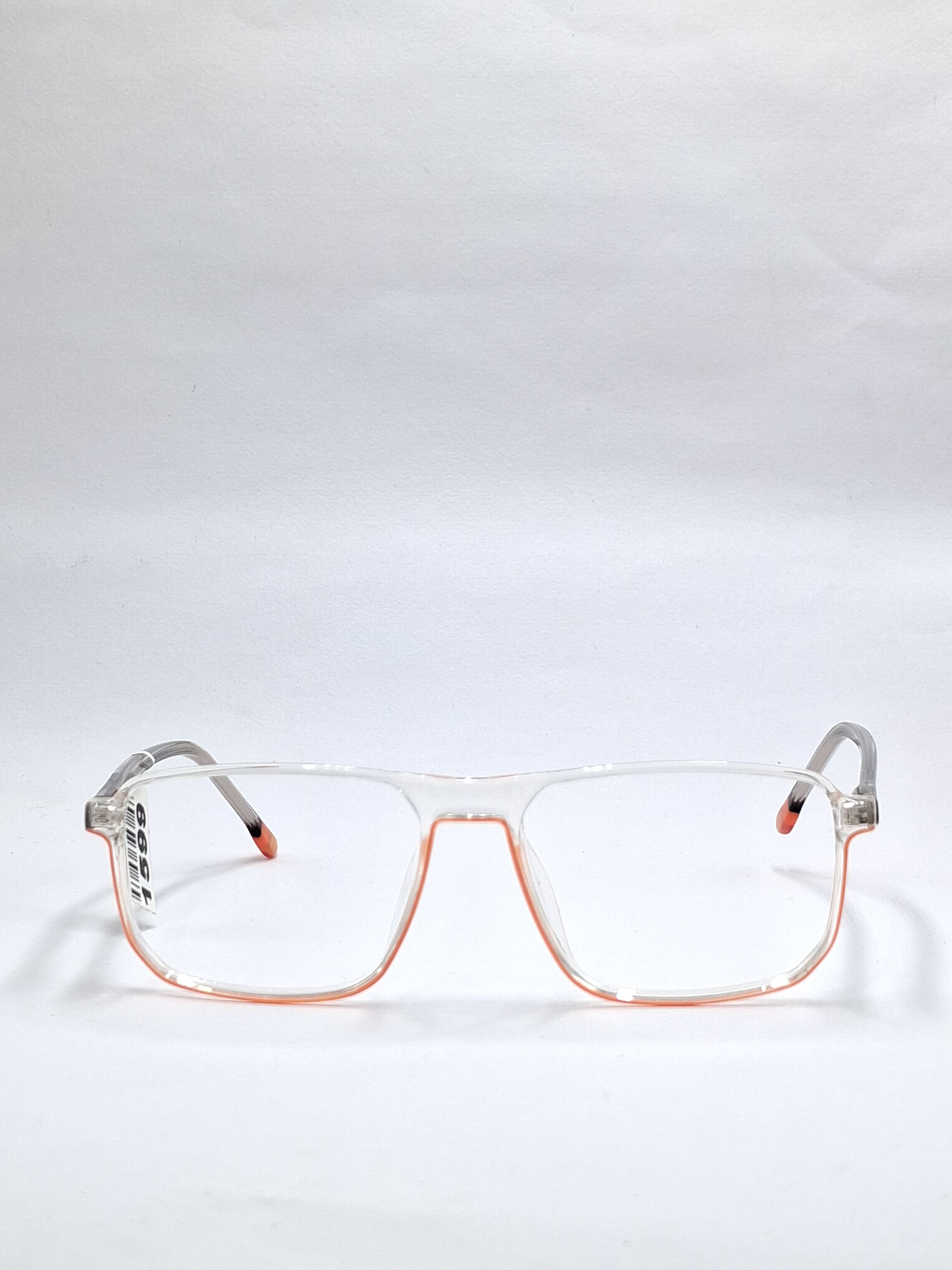 vision plus transparent with orang with metal stick frame