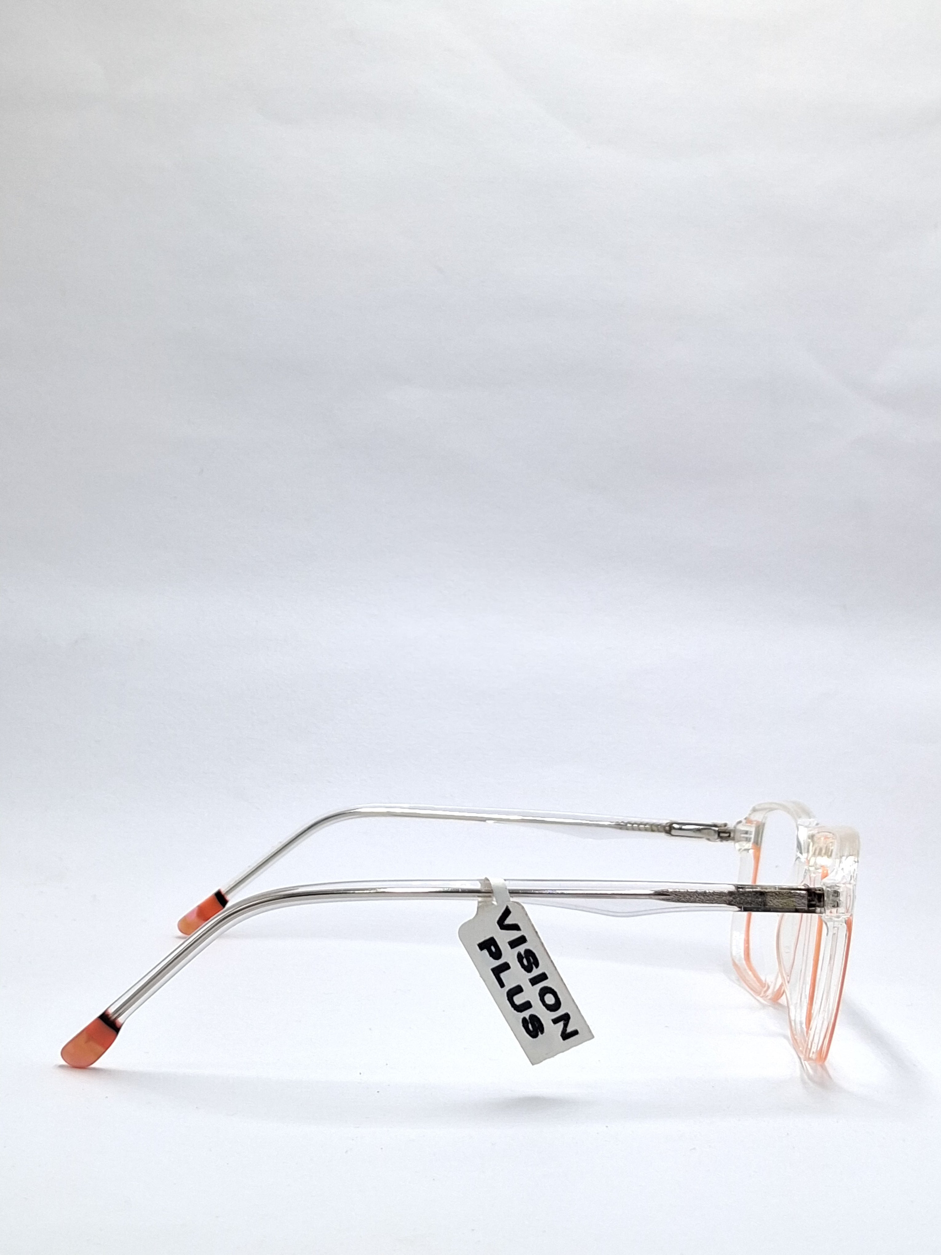 vision plus transparent with orang with metal stick frame