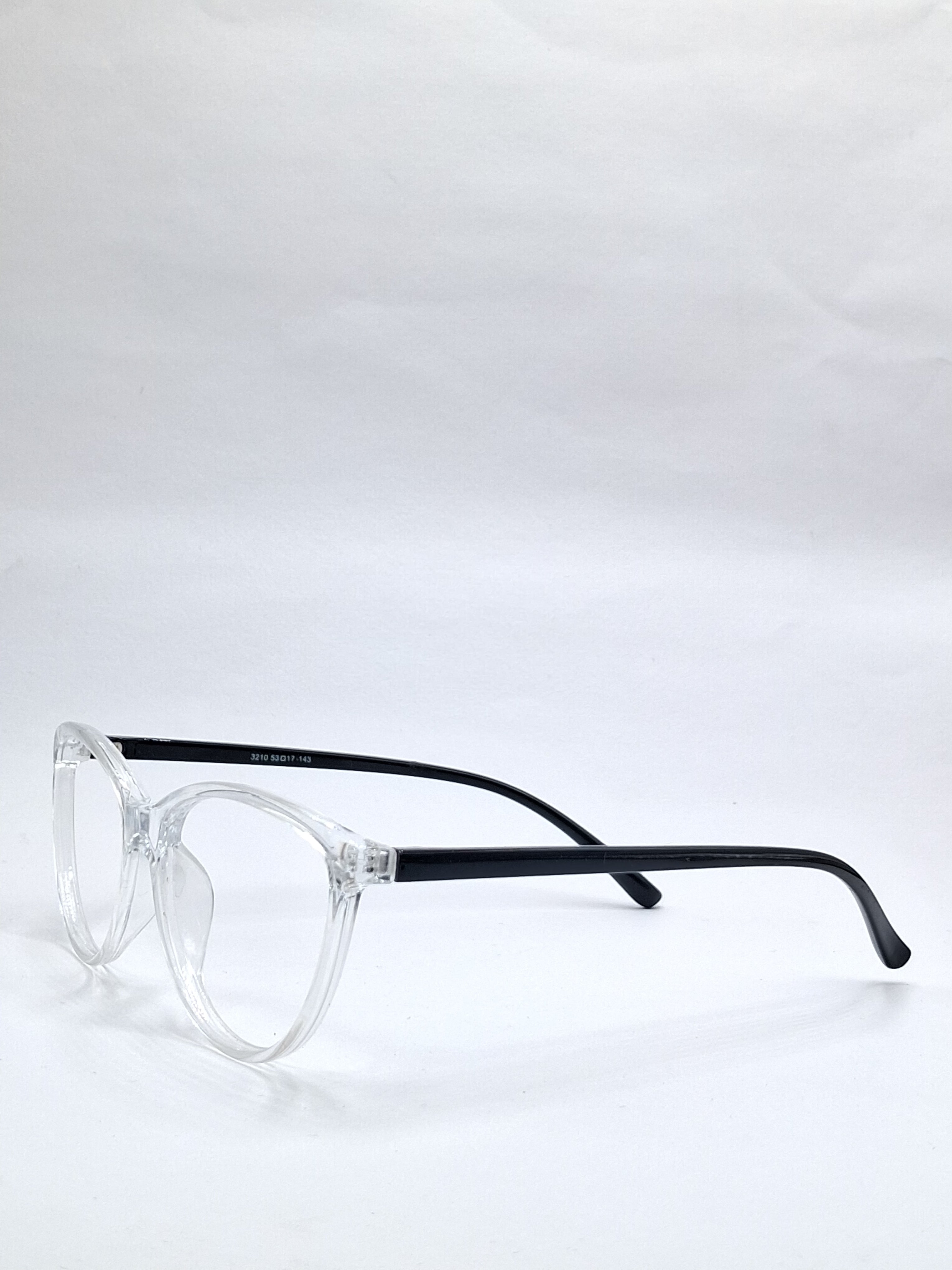 vision plus transparent with black stick frame