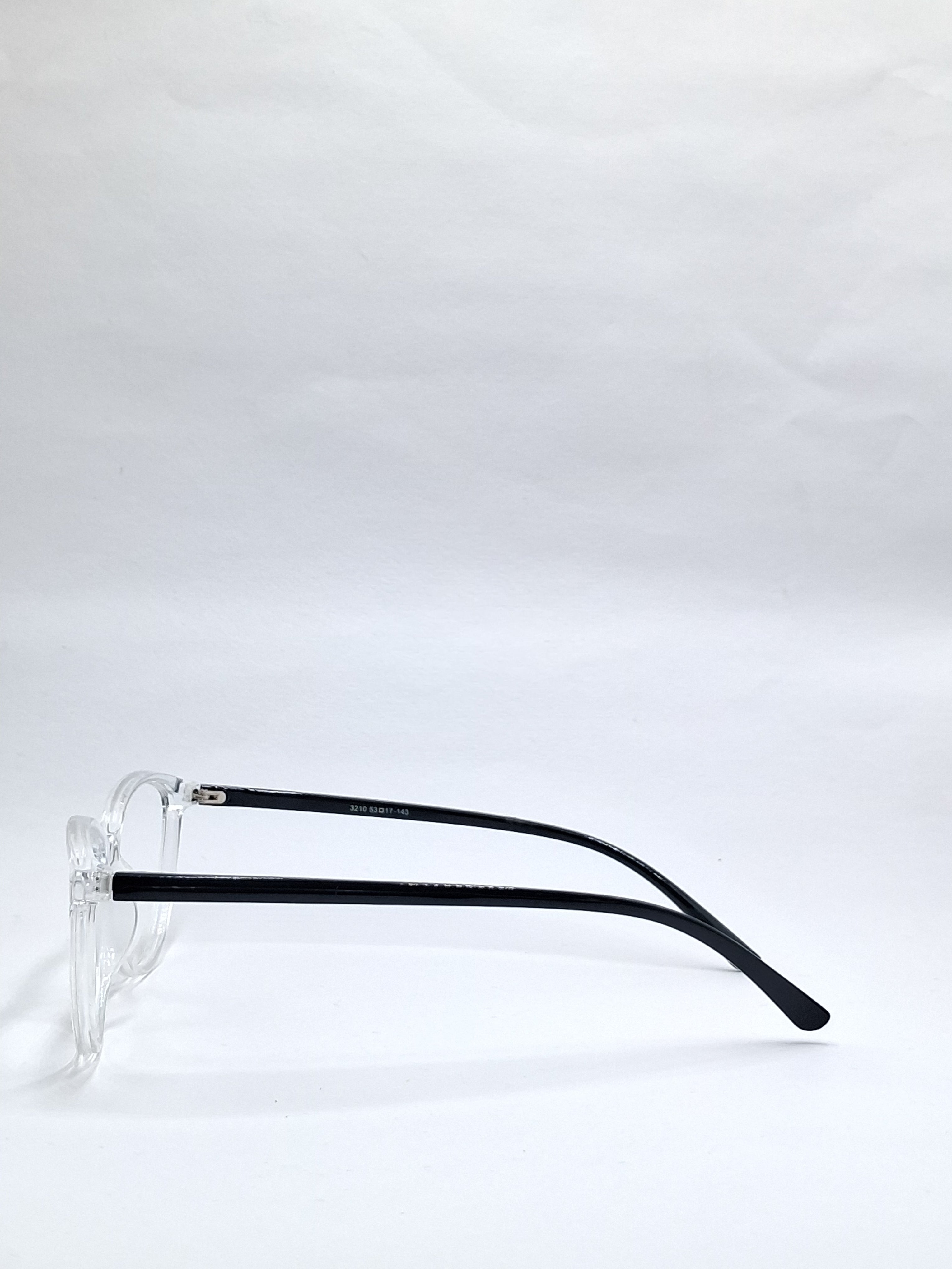 vision plus transparent with black stick frame