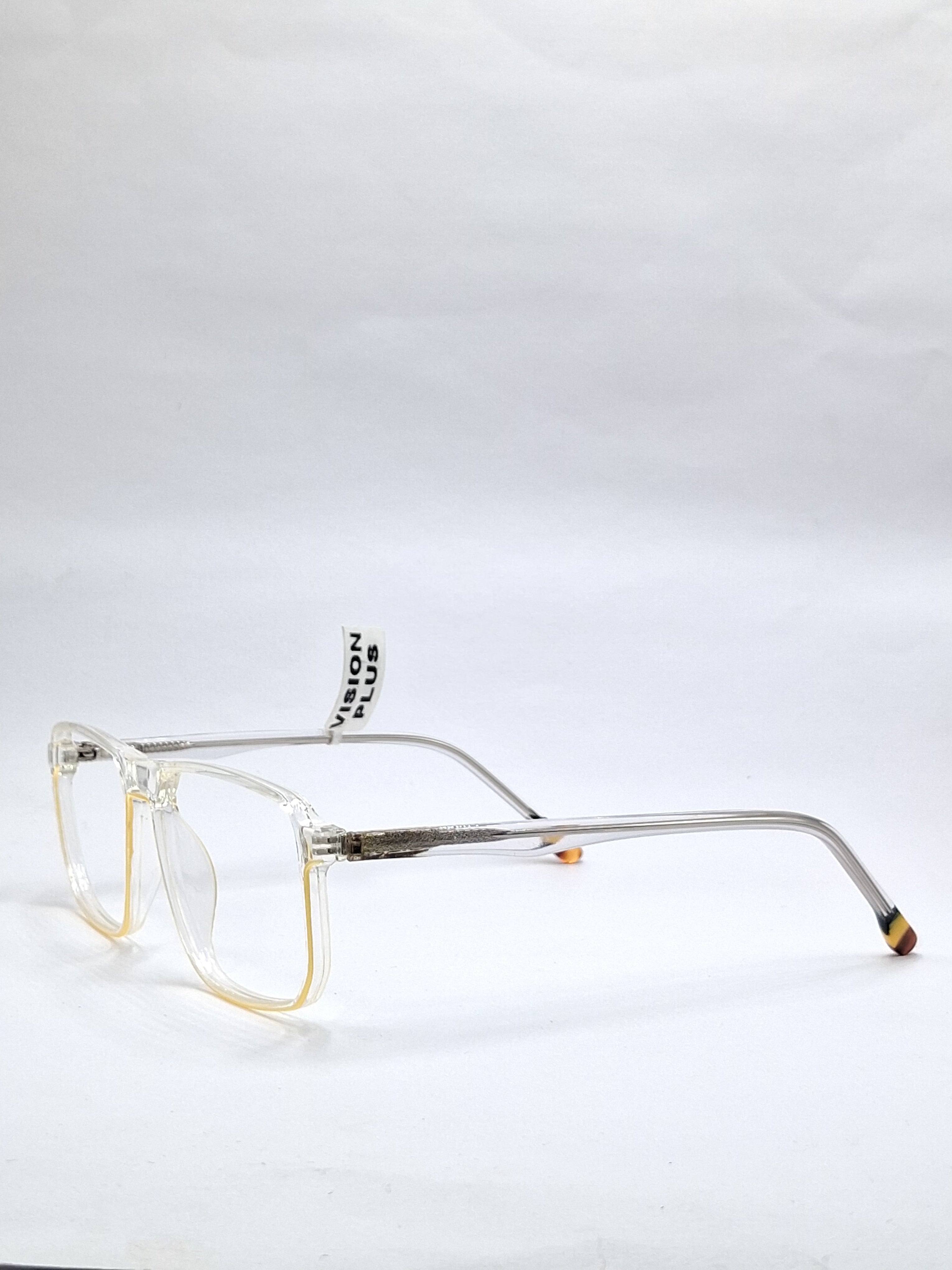 vision plus transparent and yellow with metal stick frame