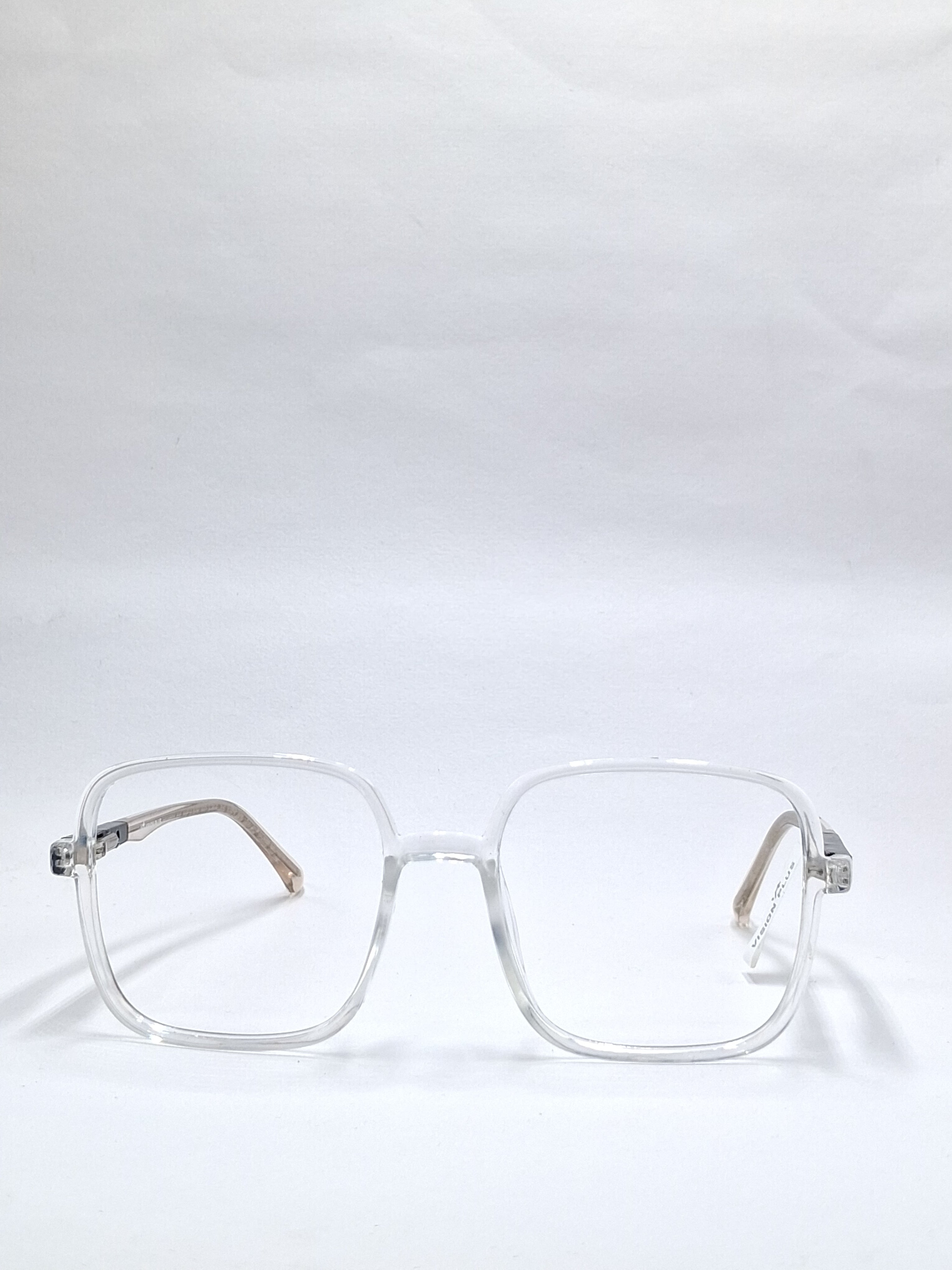 vision plus transparent with metal frame