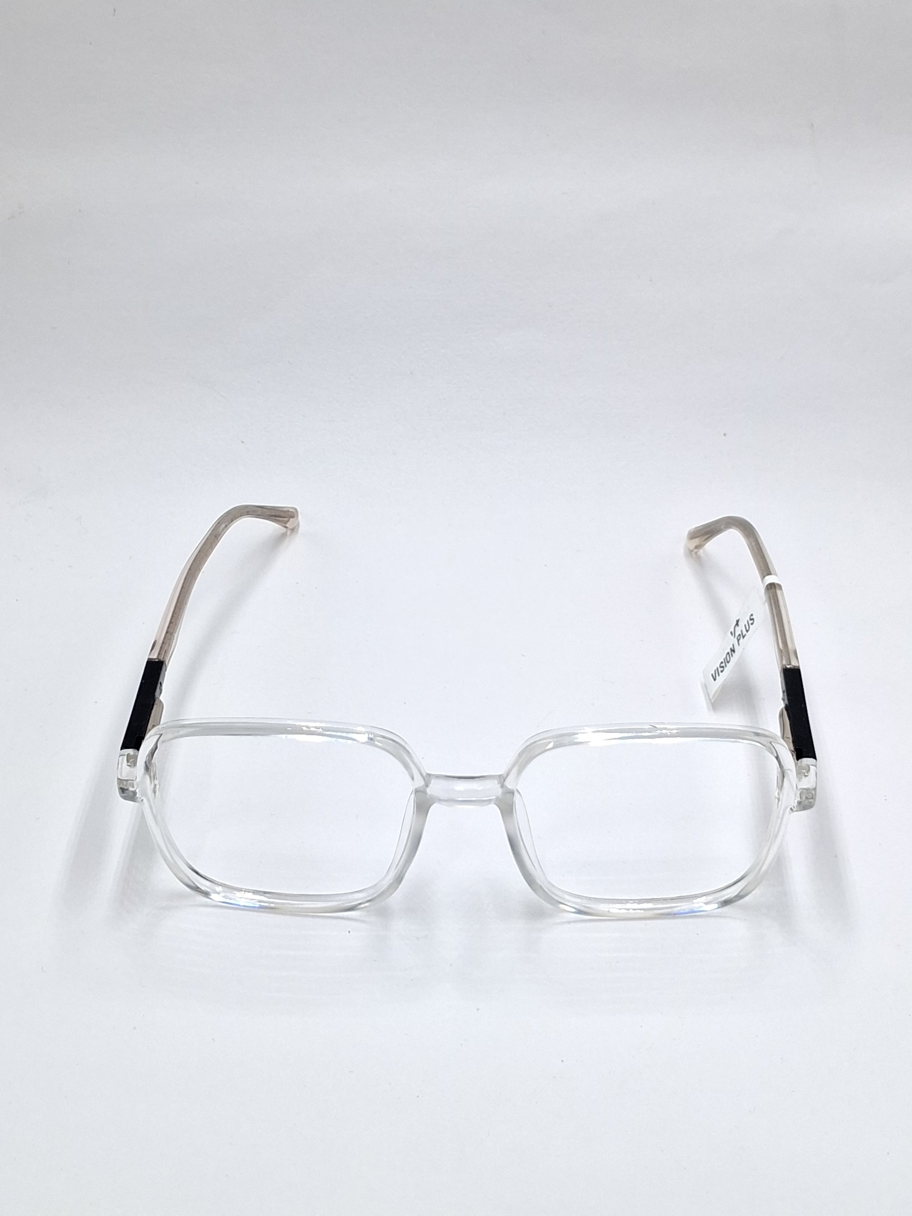 vision plus transparent with metal frame
