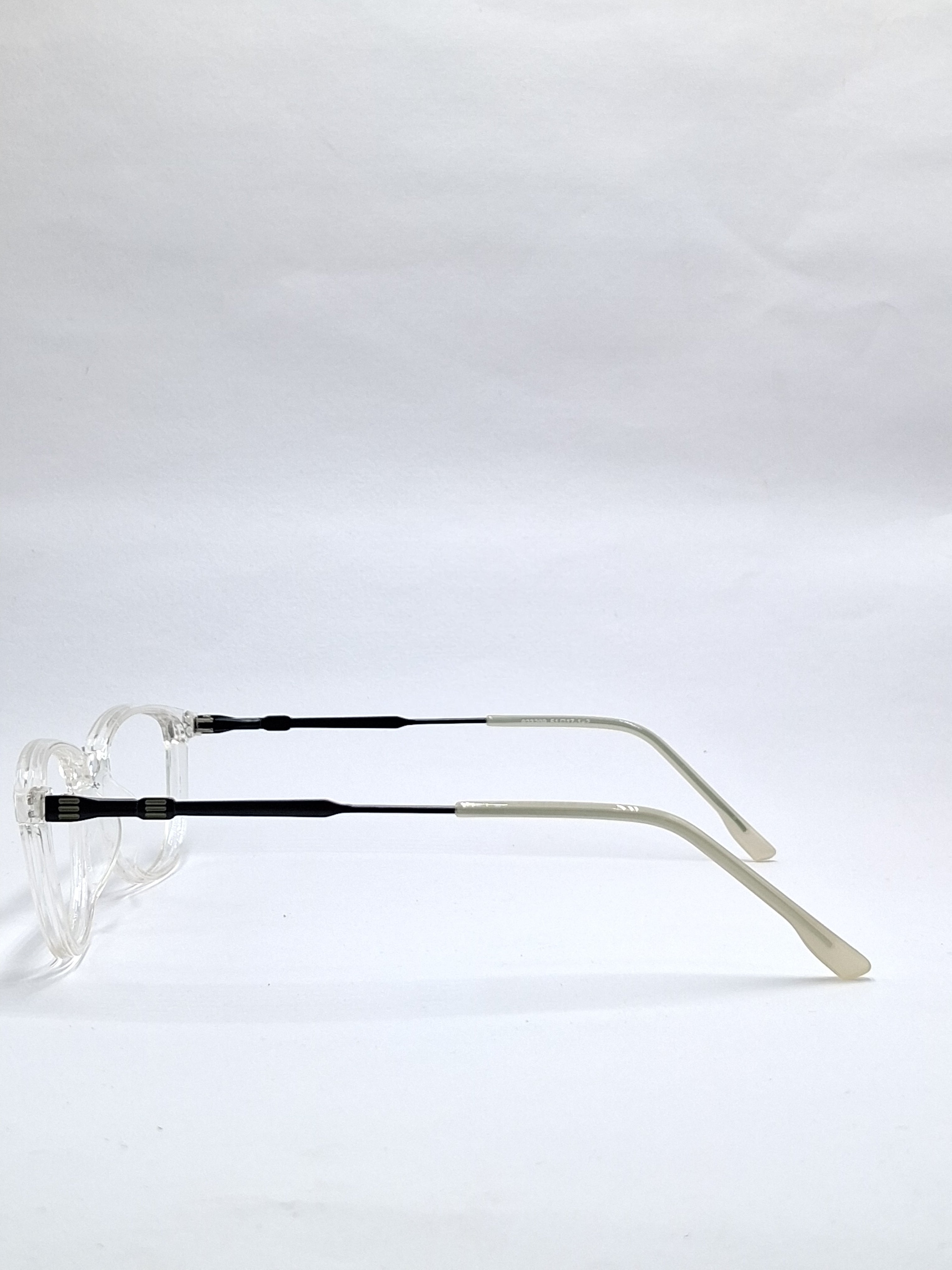 vision plus transparent with black metal stick frame