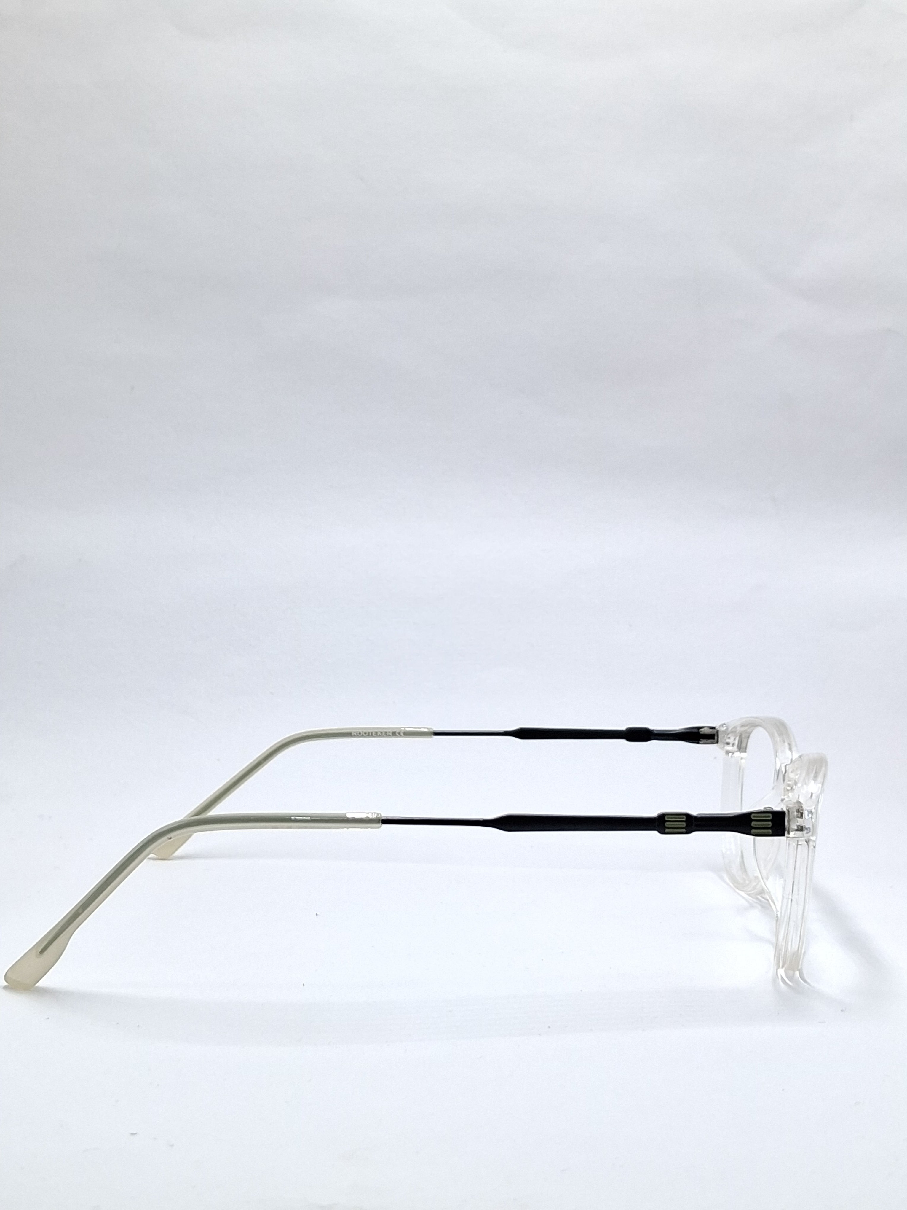 vision plus transparent with black metal stick frame