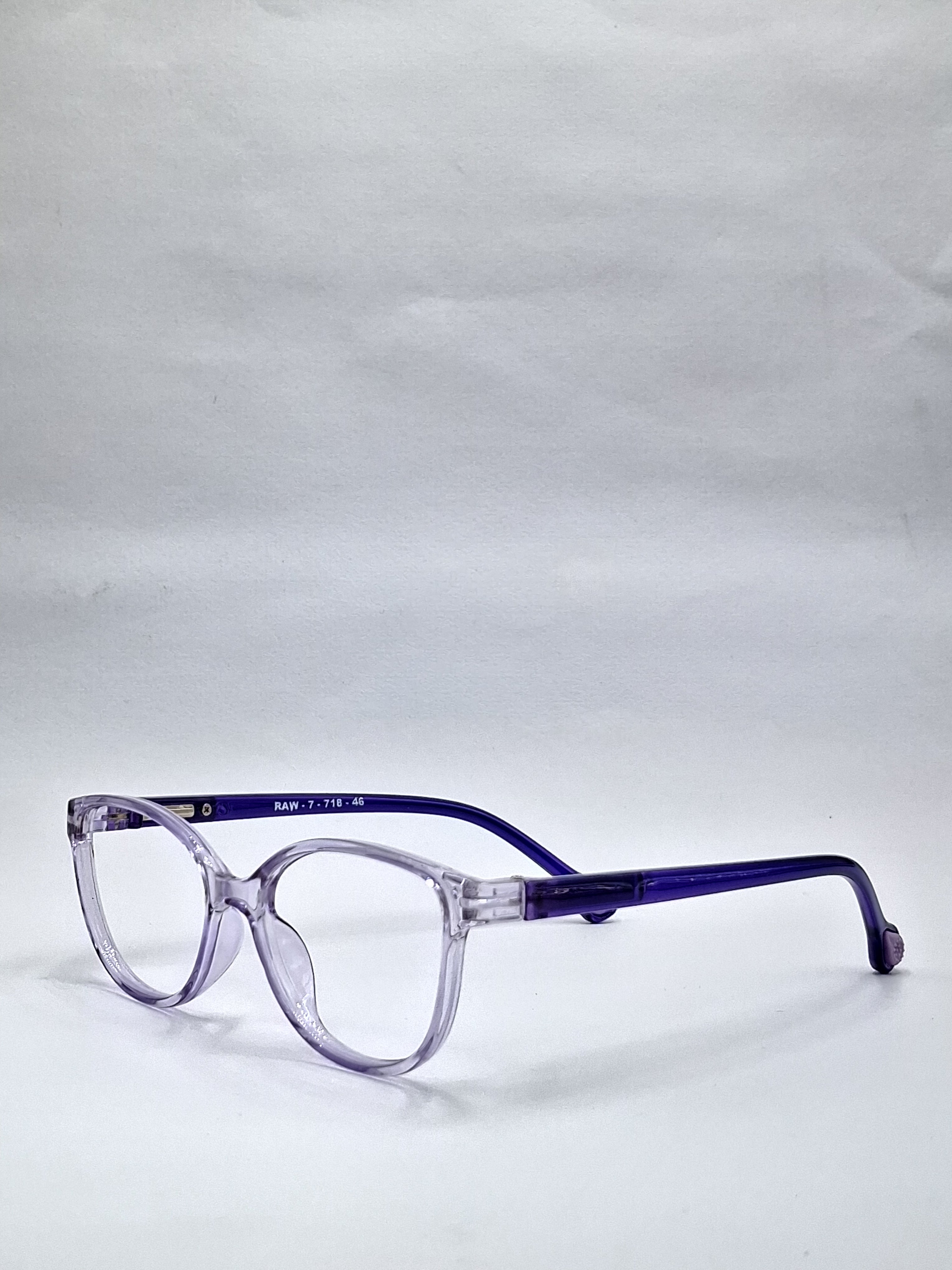 vision plus crystal purple with purple stick kids frame