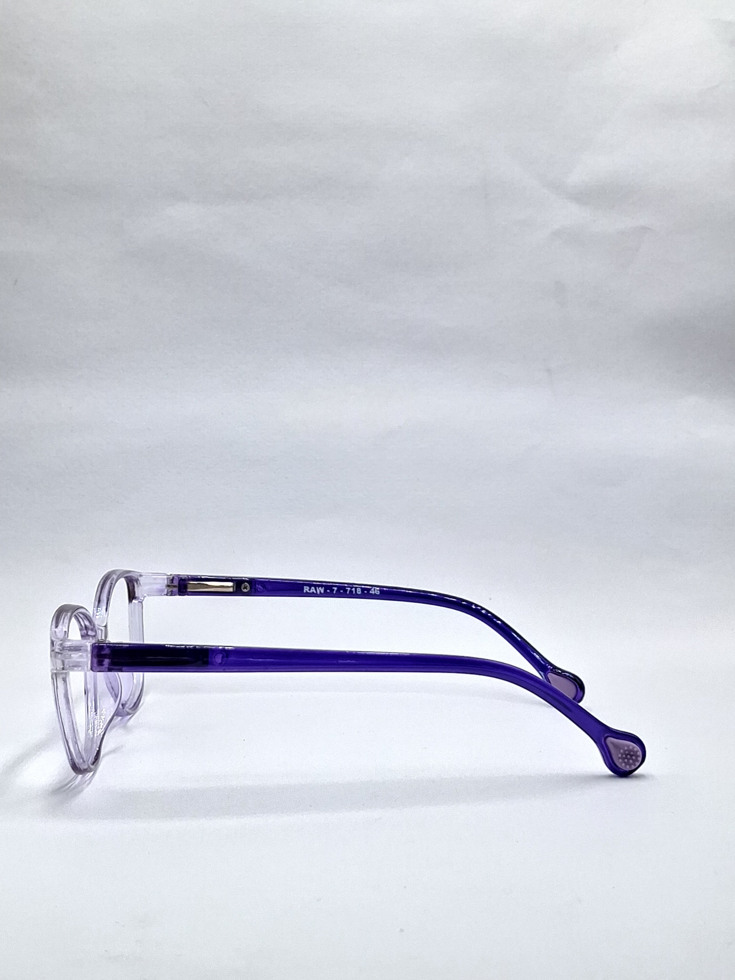 vision plus crystal purple with purple stick kids frame