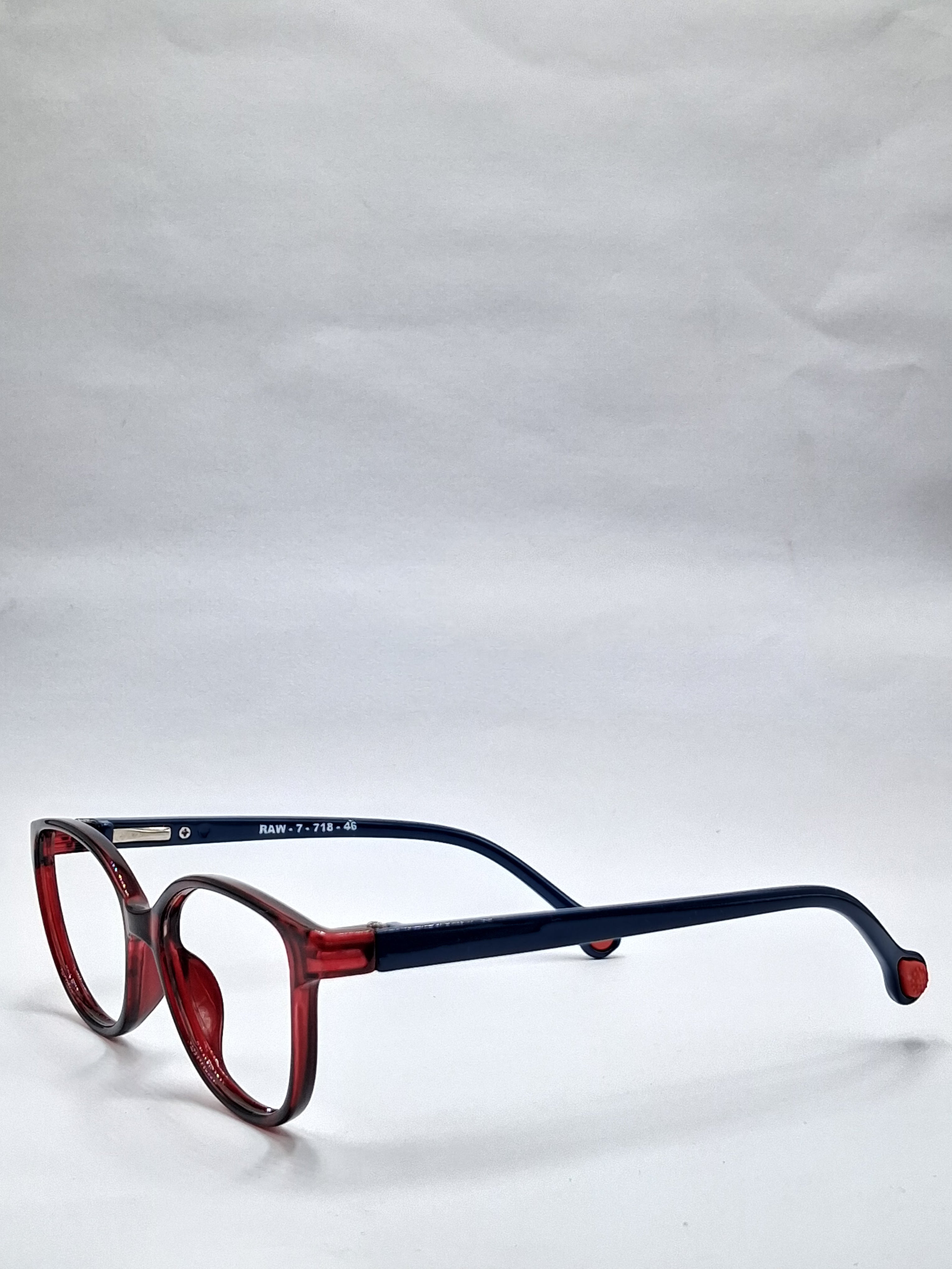vision plus crystal brown and blue stick kids frame
