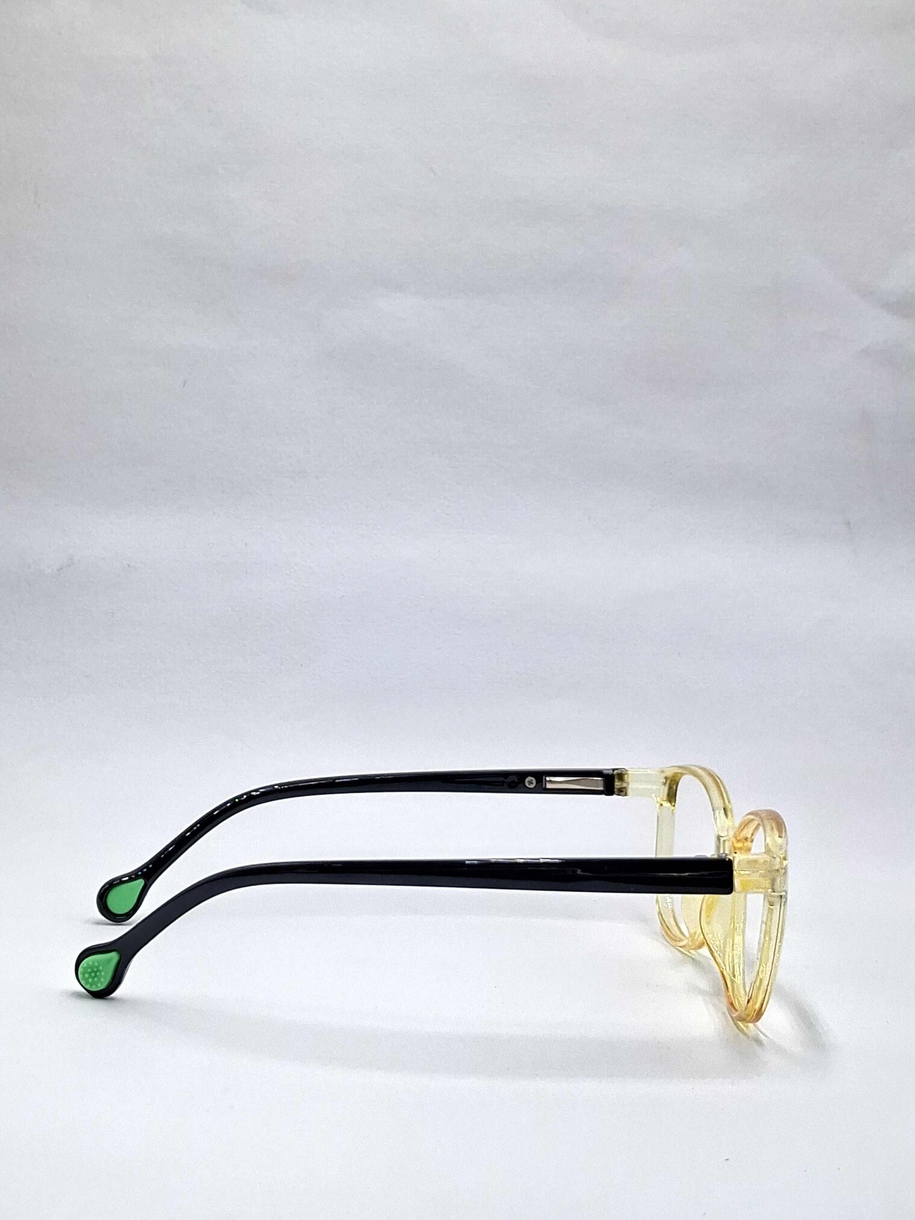 vision plus crystal yellow with black stick kids frame