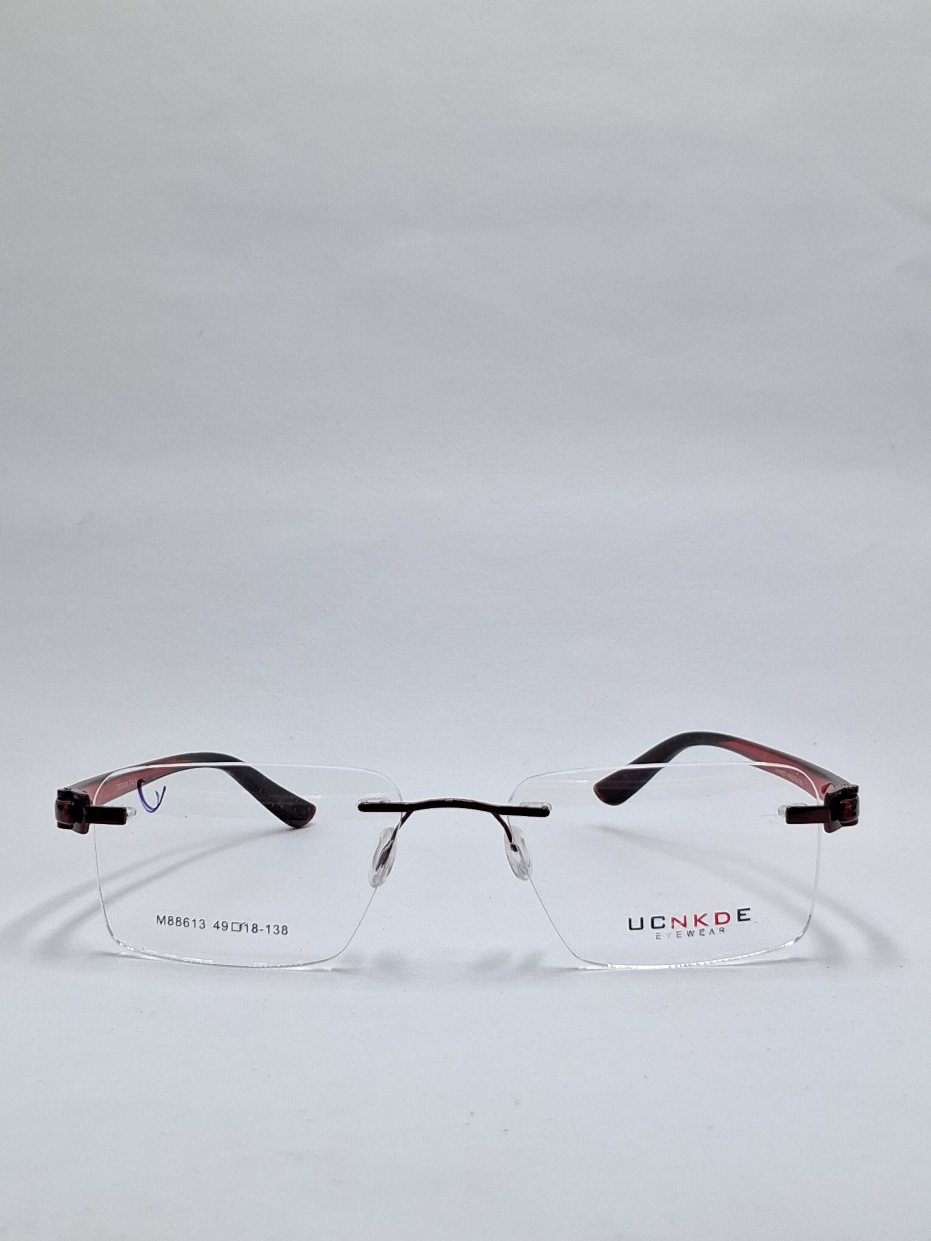 vision plus frame less crystal red frame