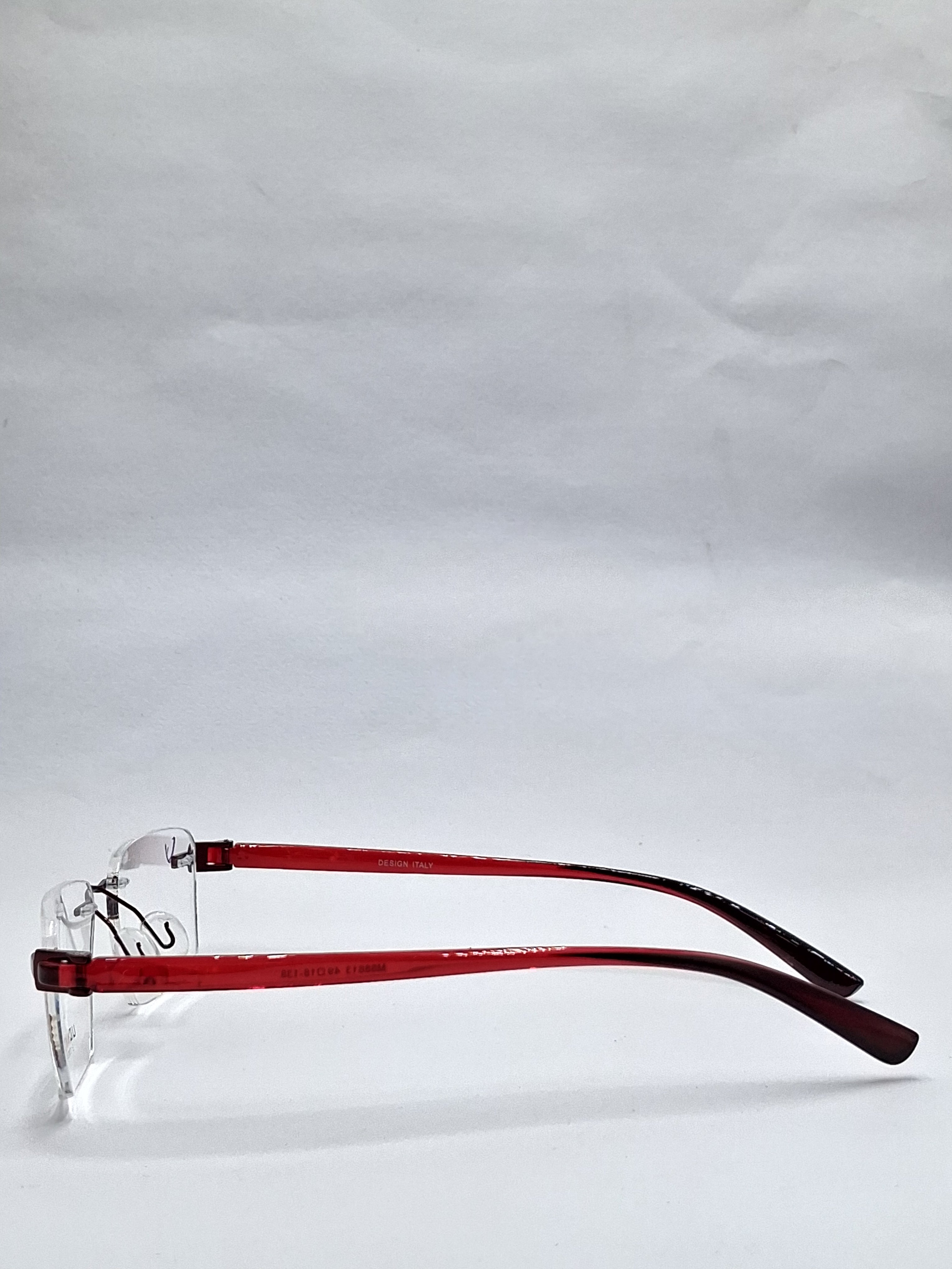 vision plus frame less crystal red frame