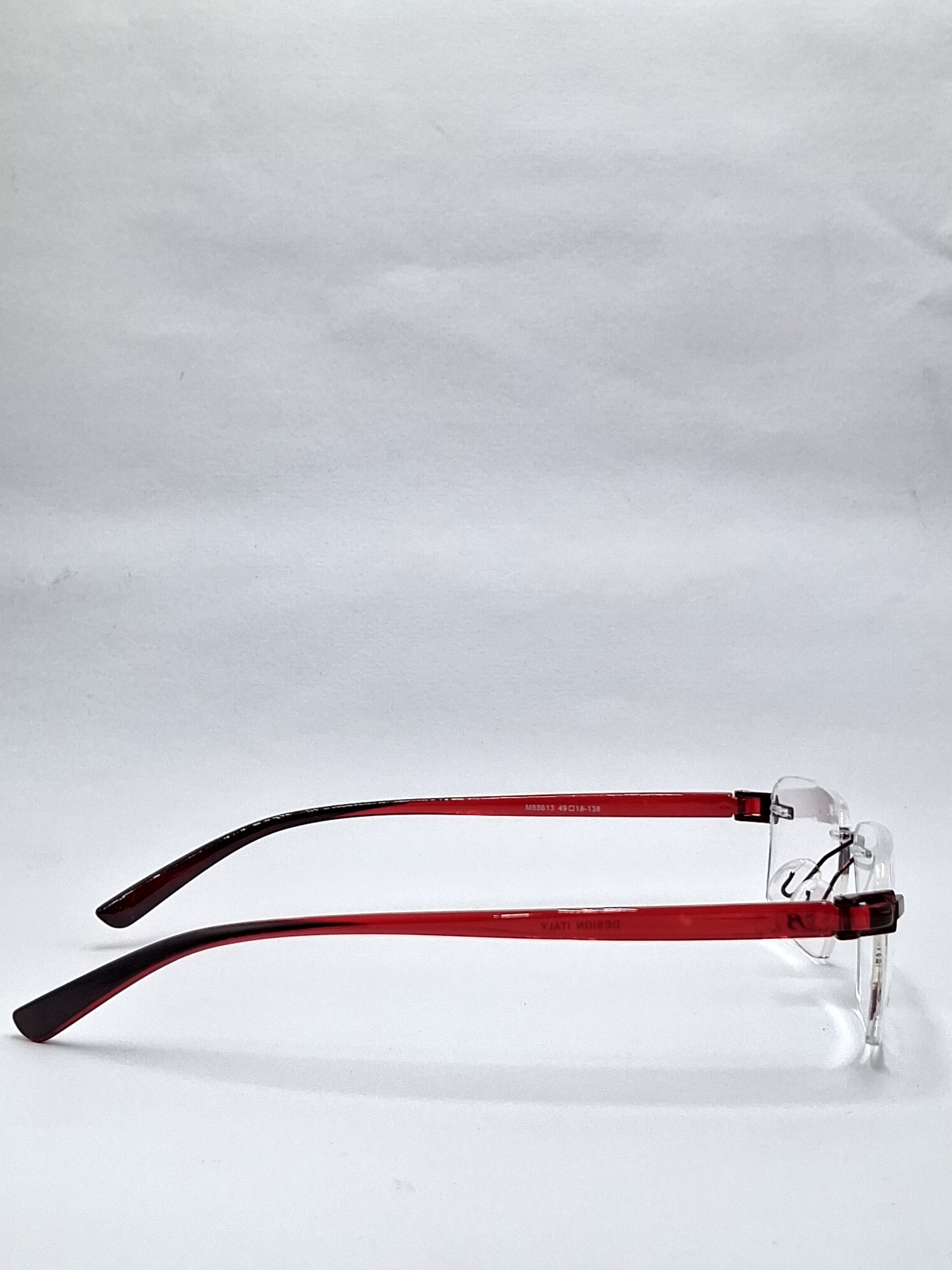 vision plus frame less crystal red frame