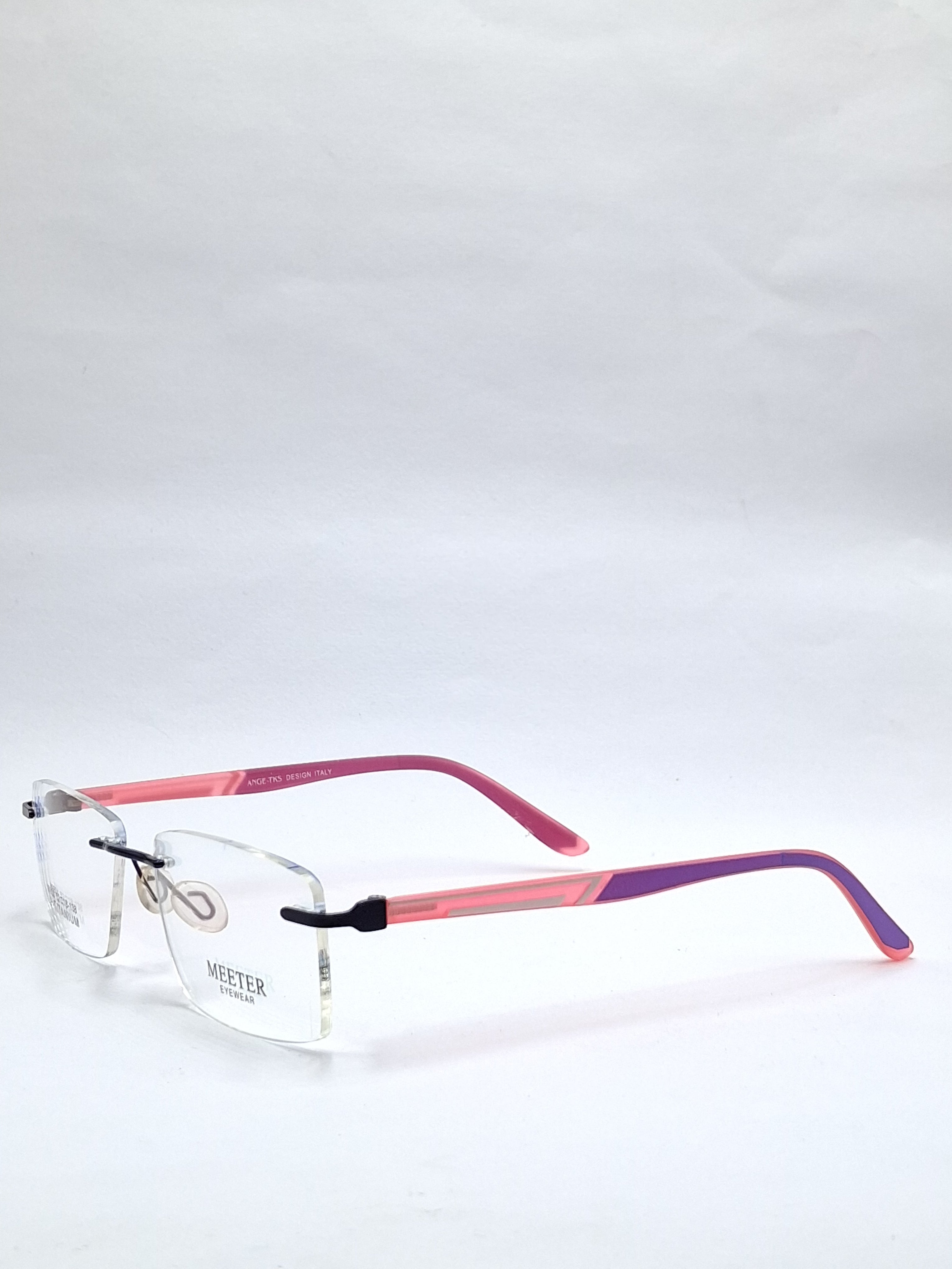 vision plus frame less matte purple and pink frame