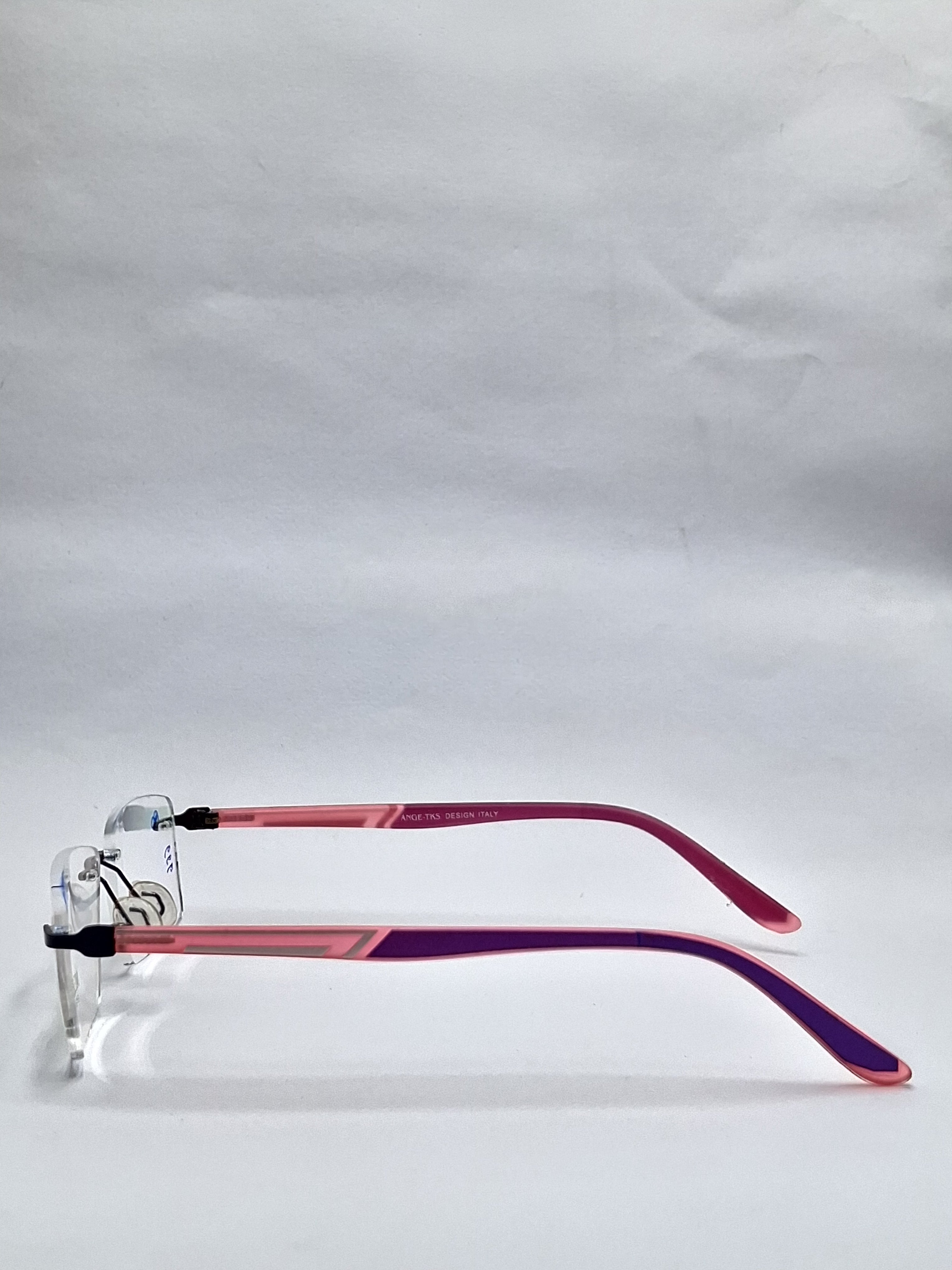 vision plus frame less matte purple and pink frame