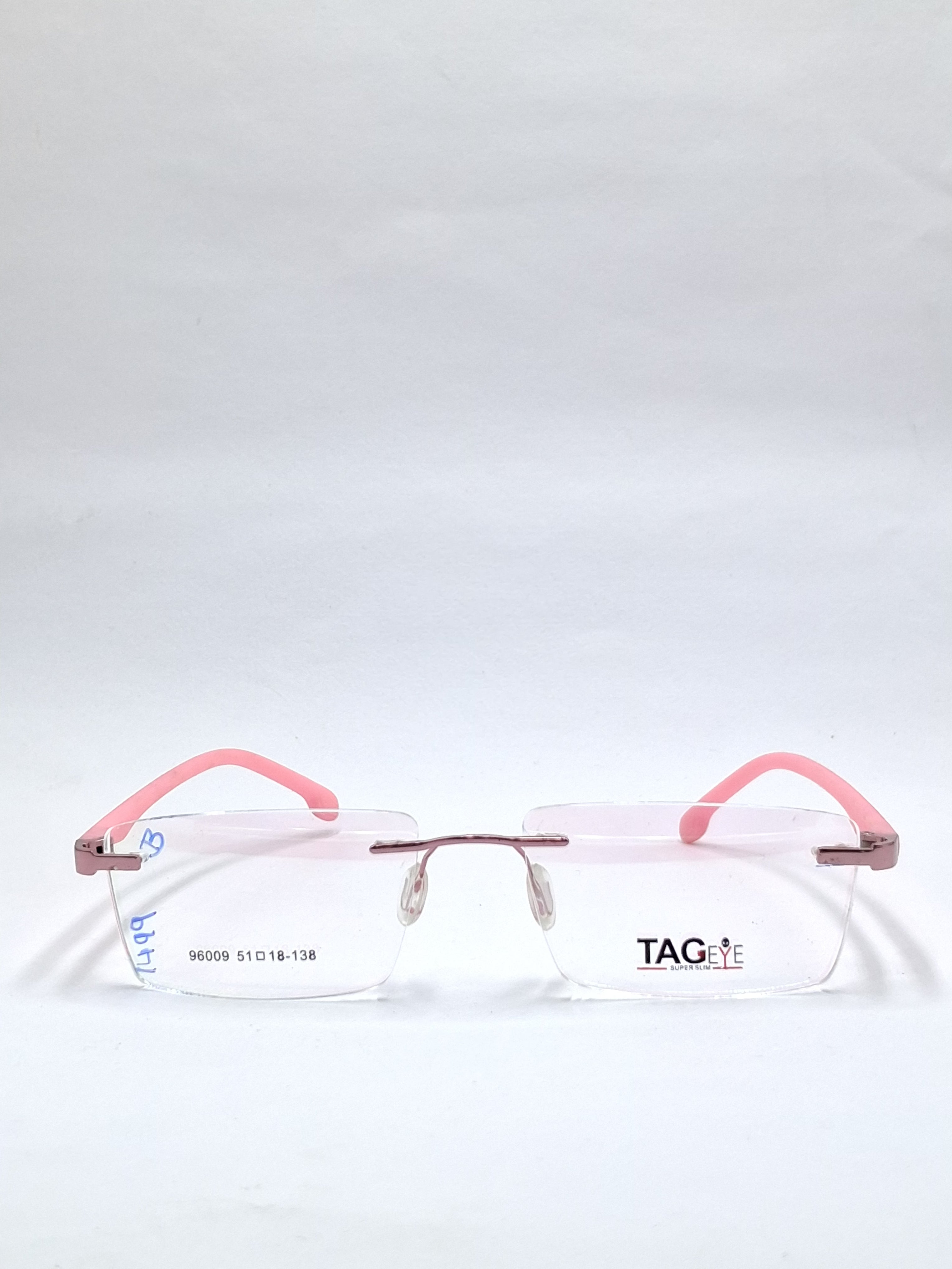 vision plus frame less matte pink frame