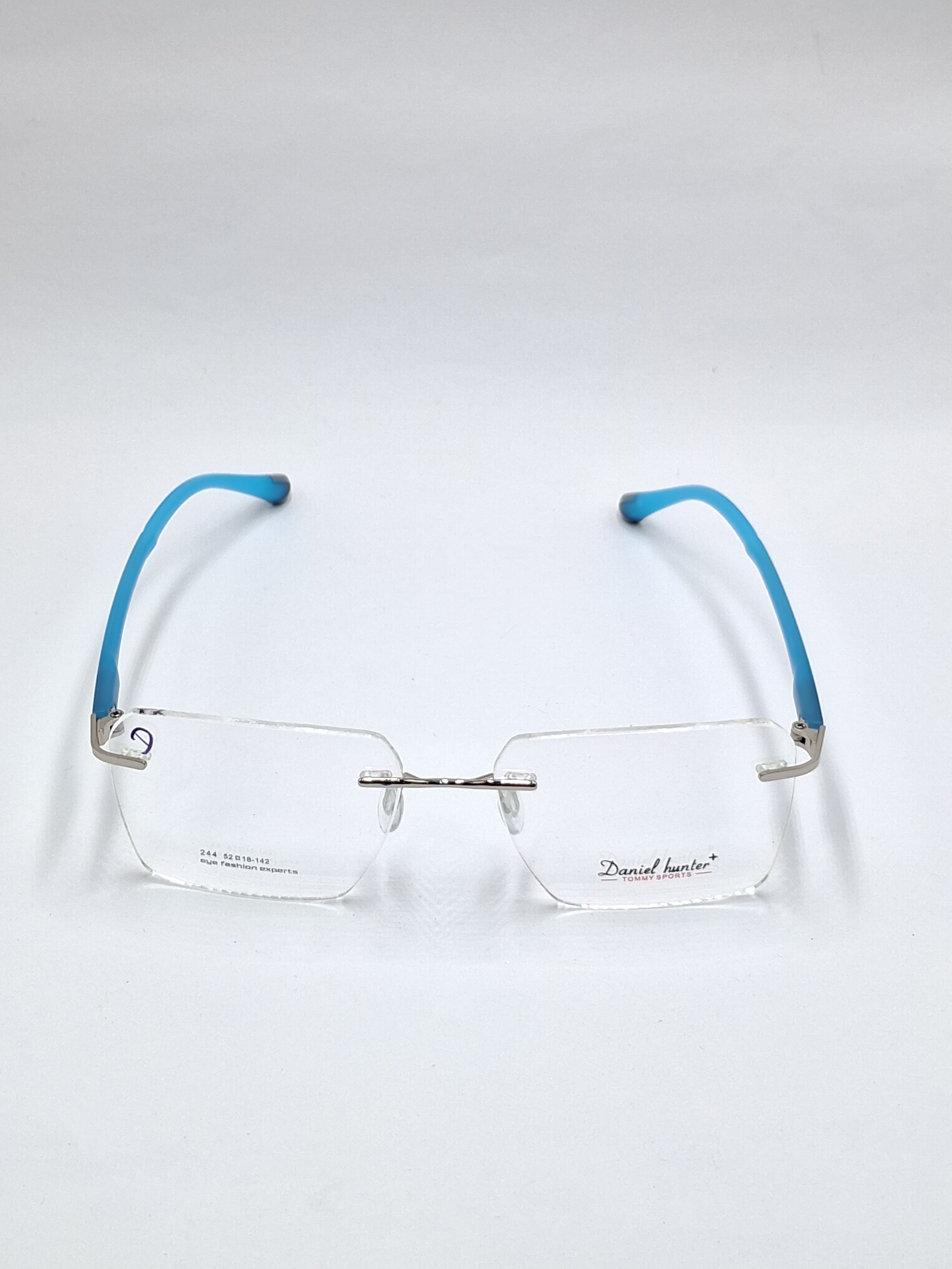 vision plus frame less matte blue and gray frame