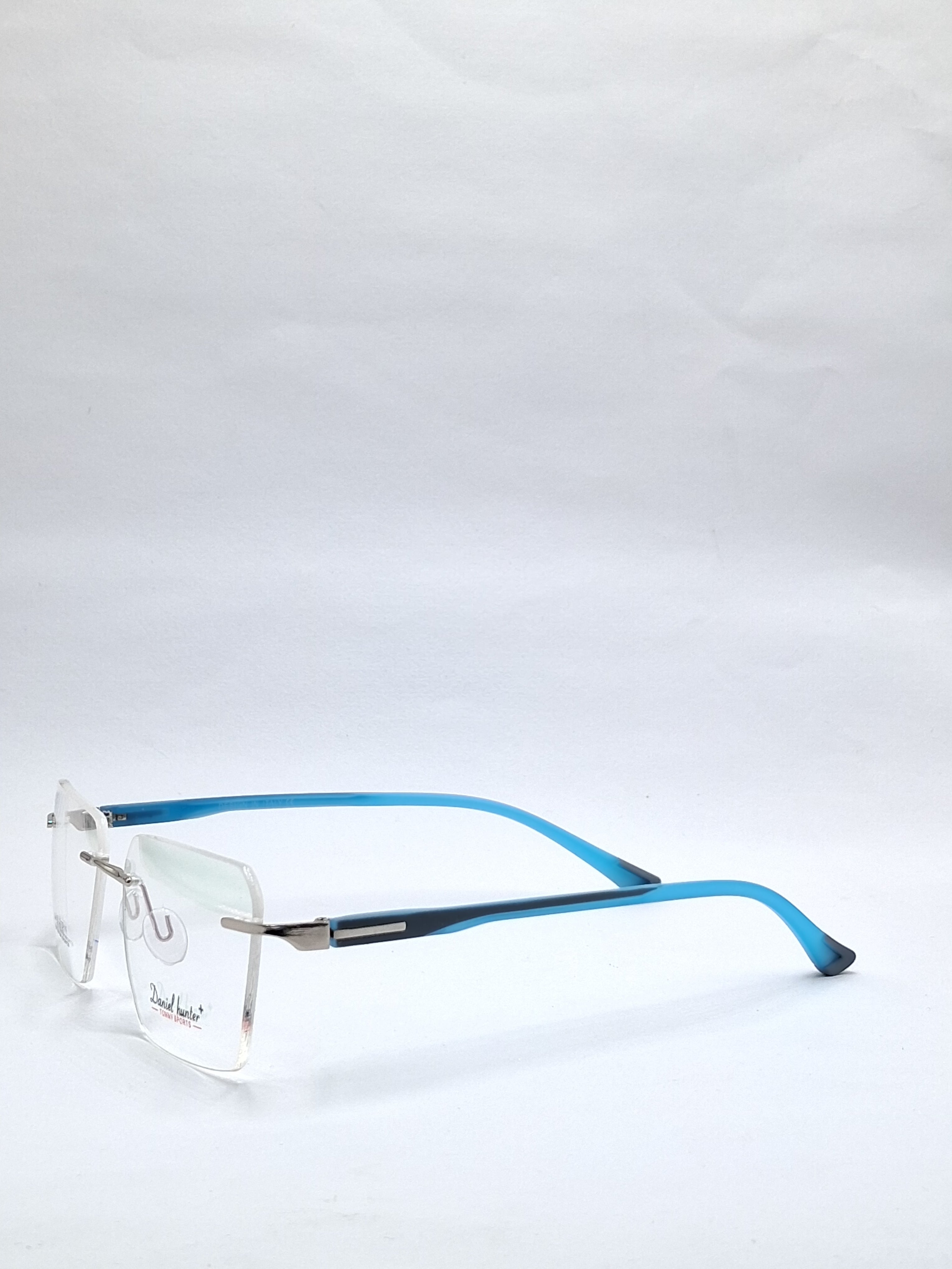 vision plus frame less matte blue and gray frame