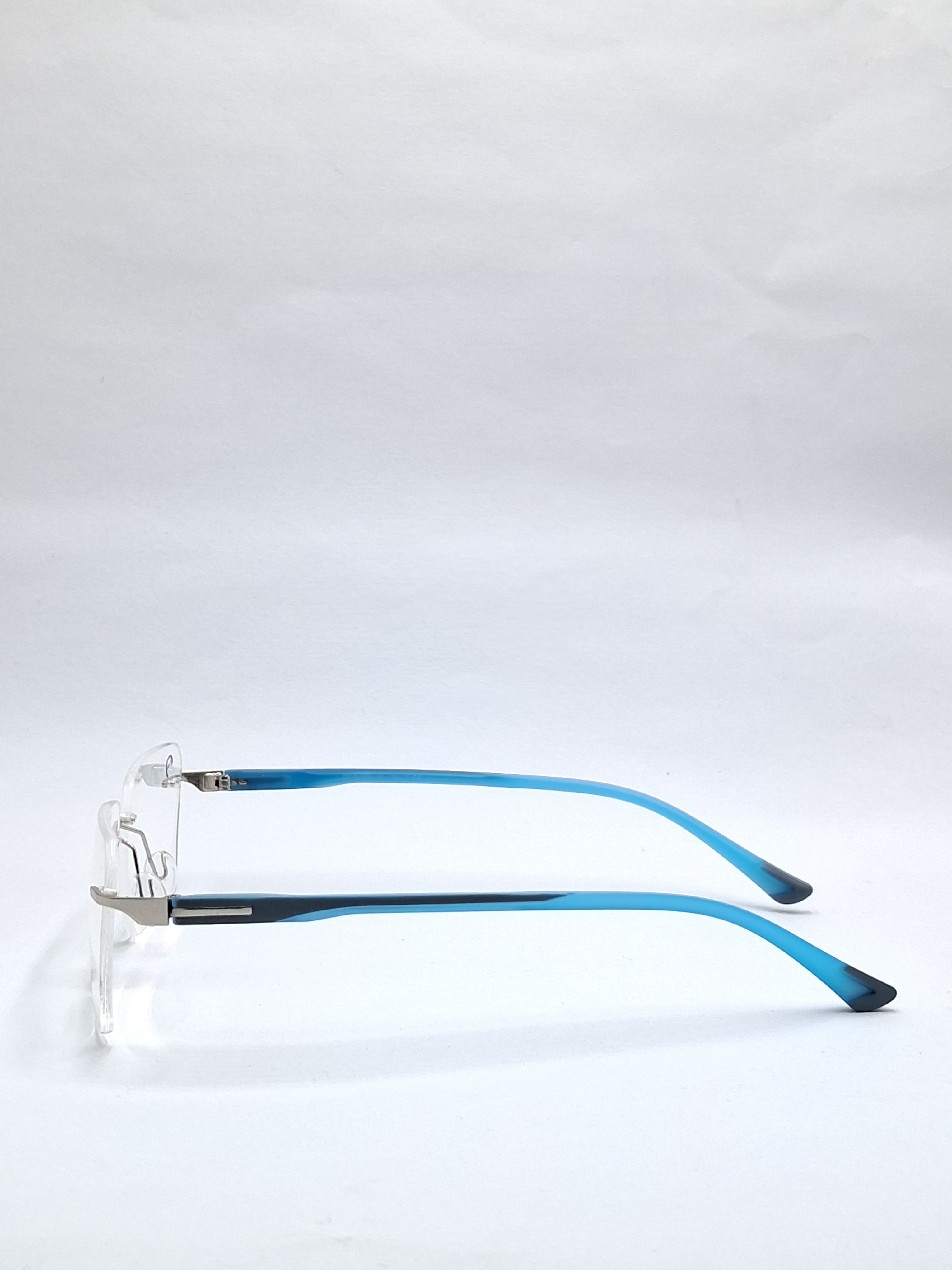 vision plus frame less matte blue and gray frame