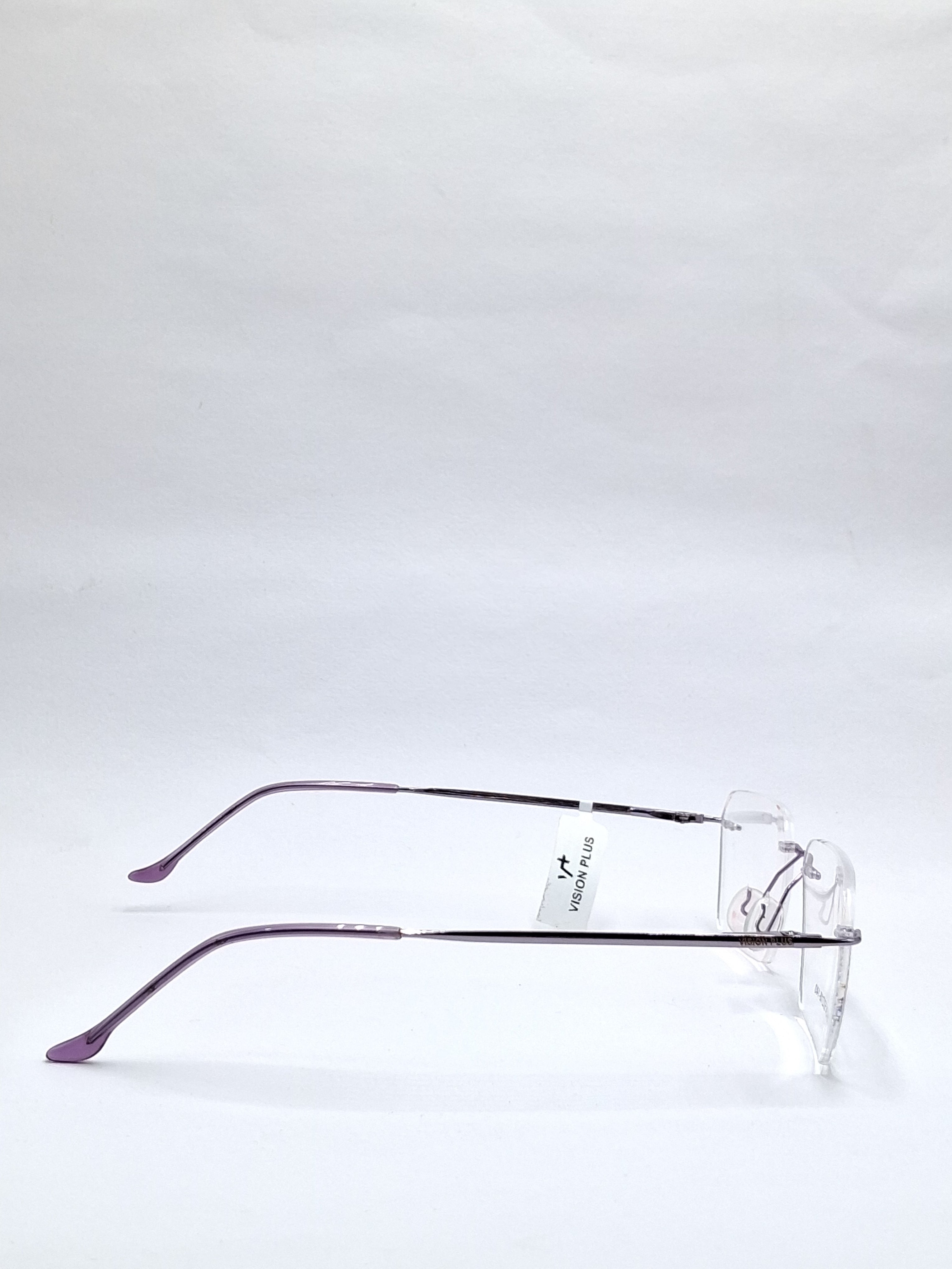 vision plus frame less purple metal frame