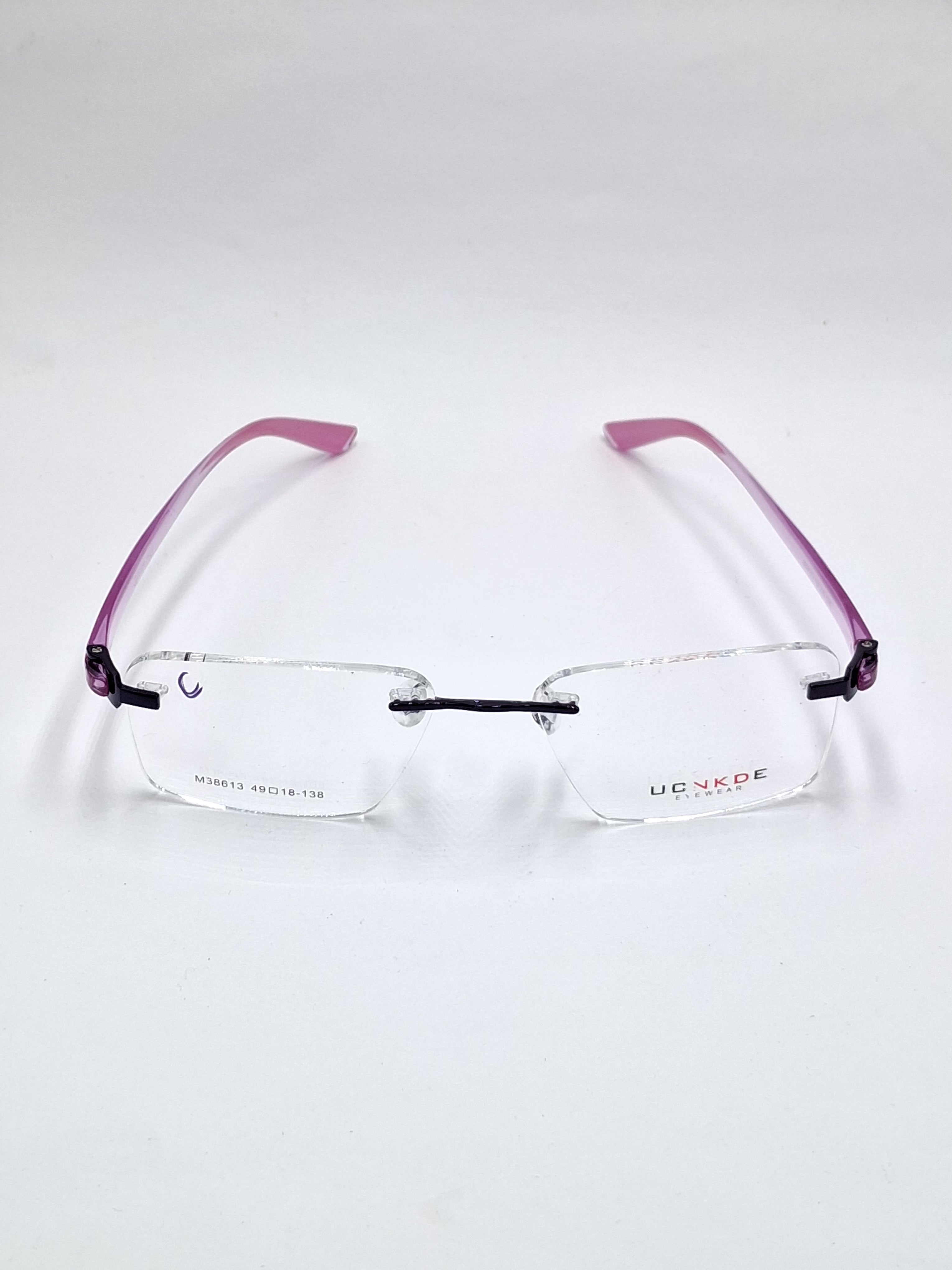 vision plus frame less crystal purple frame