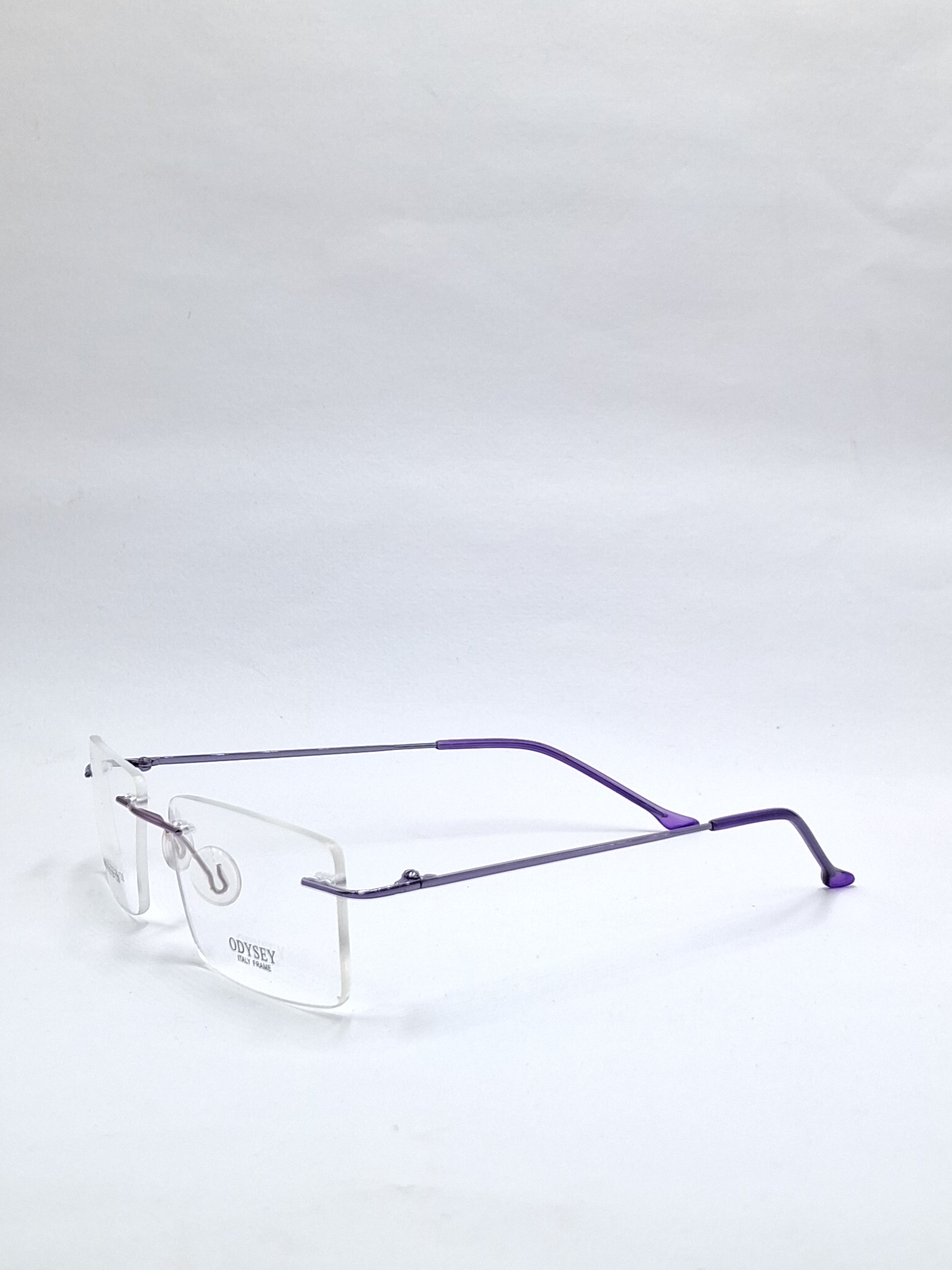 vision plus frame less purple metal frame