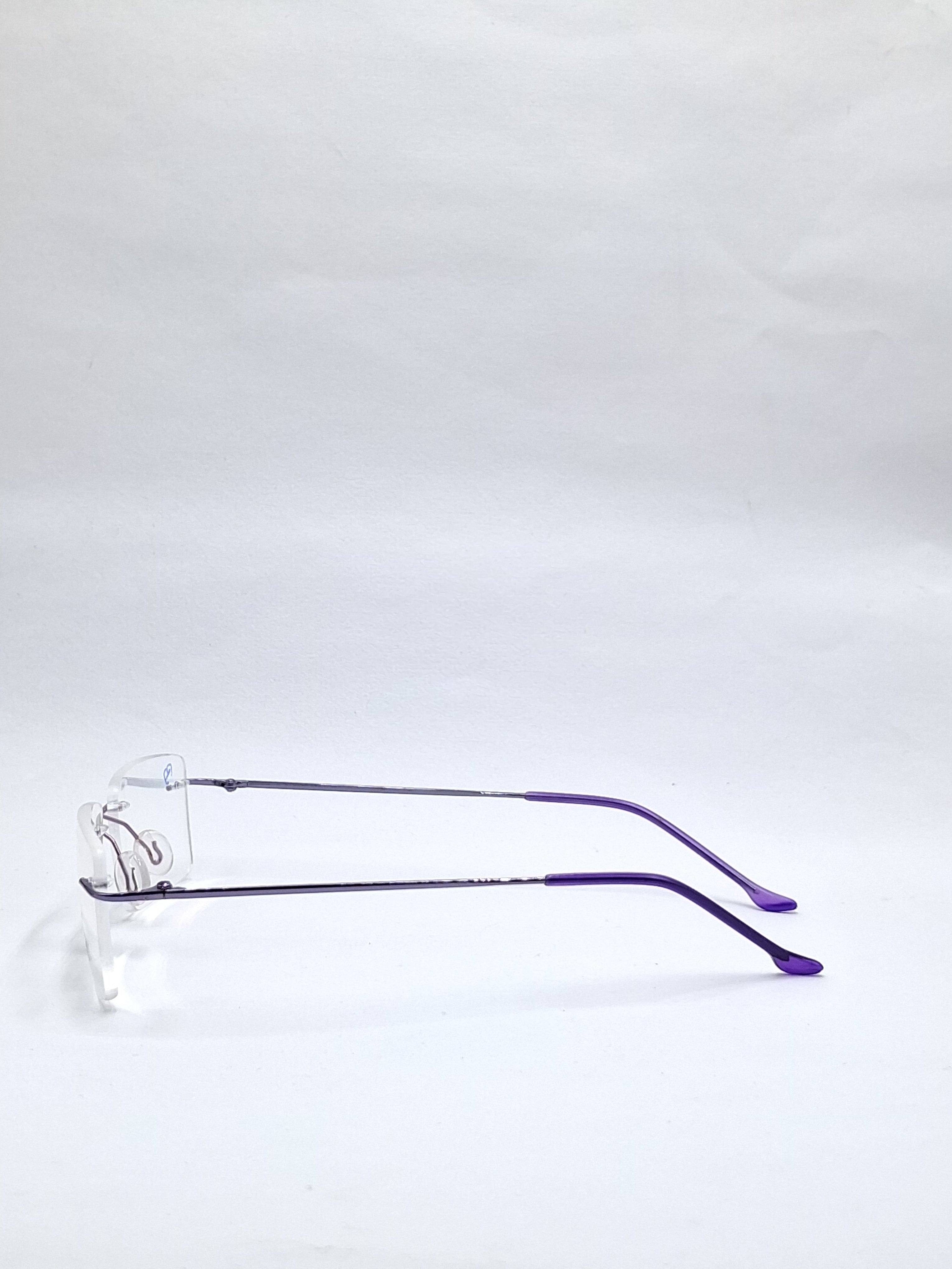 vision plus frame less purple metal frame