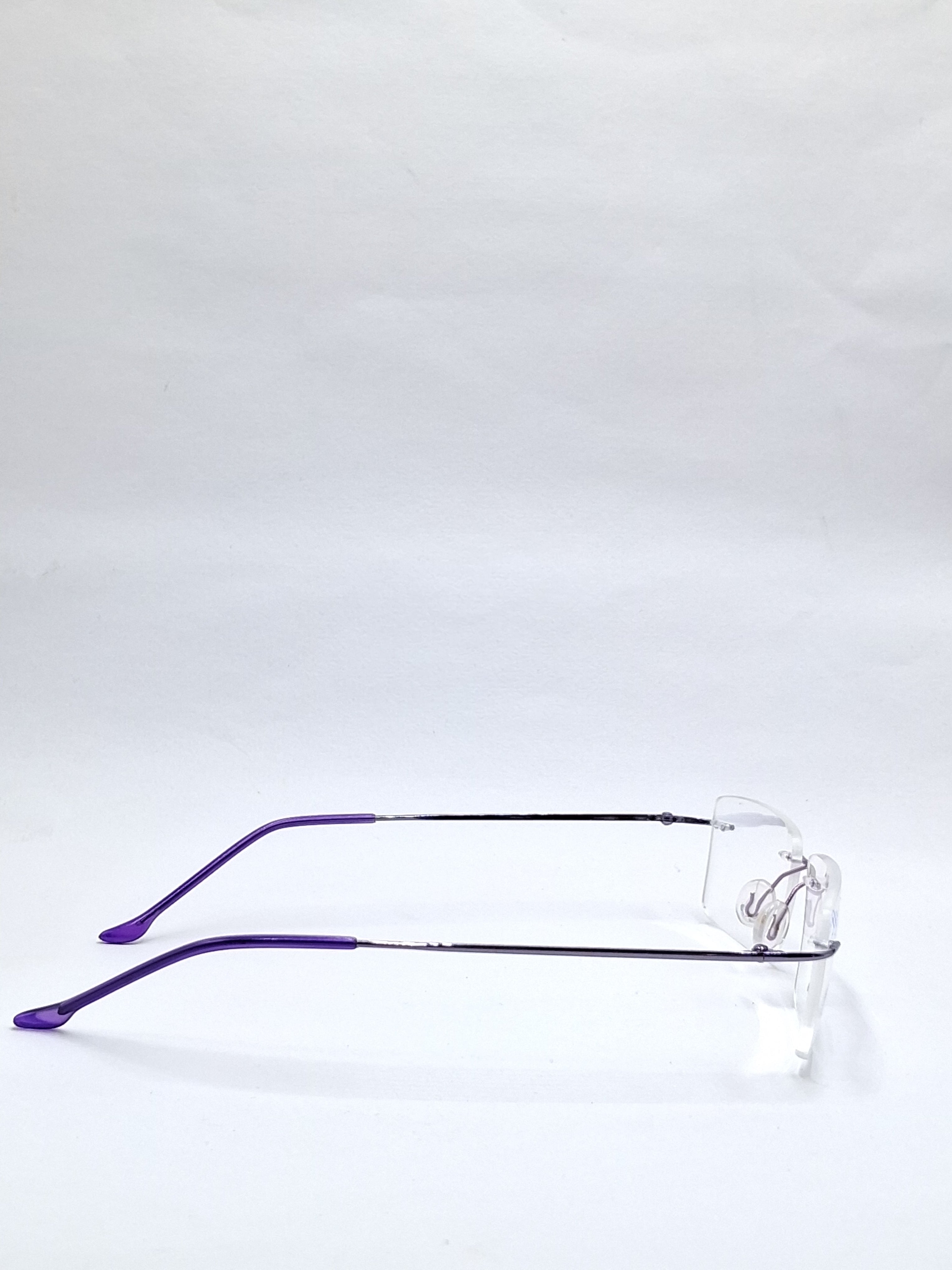 vision plus frame less purple metal frame