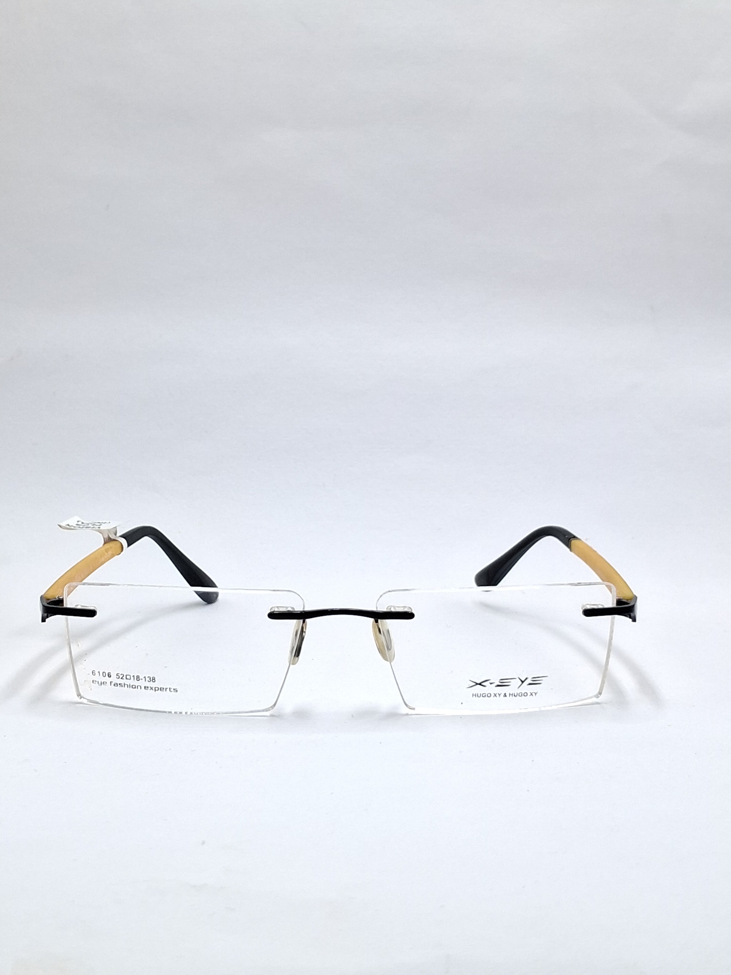 vision plus frame less yellow and black frame