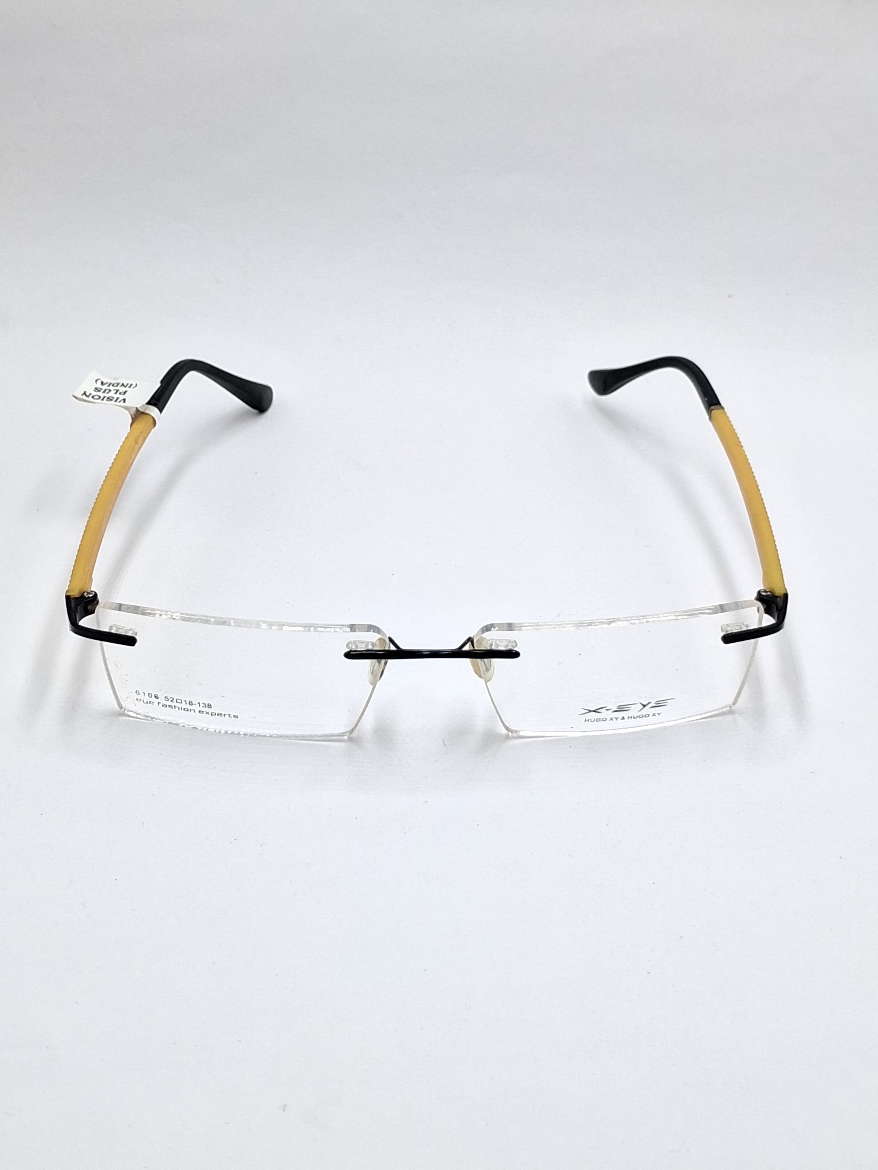 vision plus frame less yellow and black frame