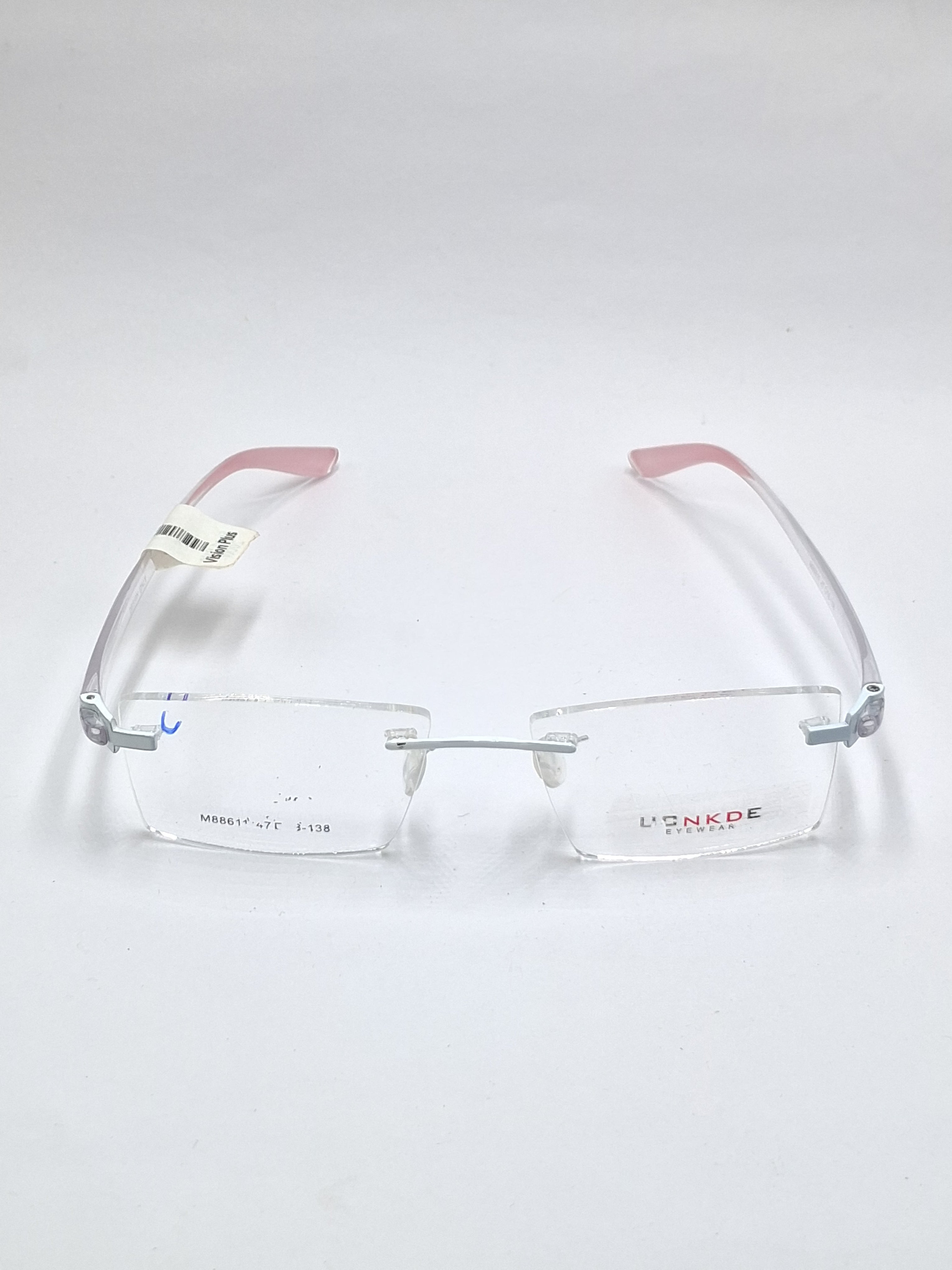 vision plus frame less crystal pink frame