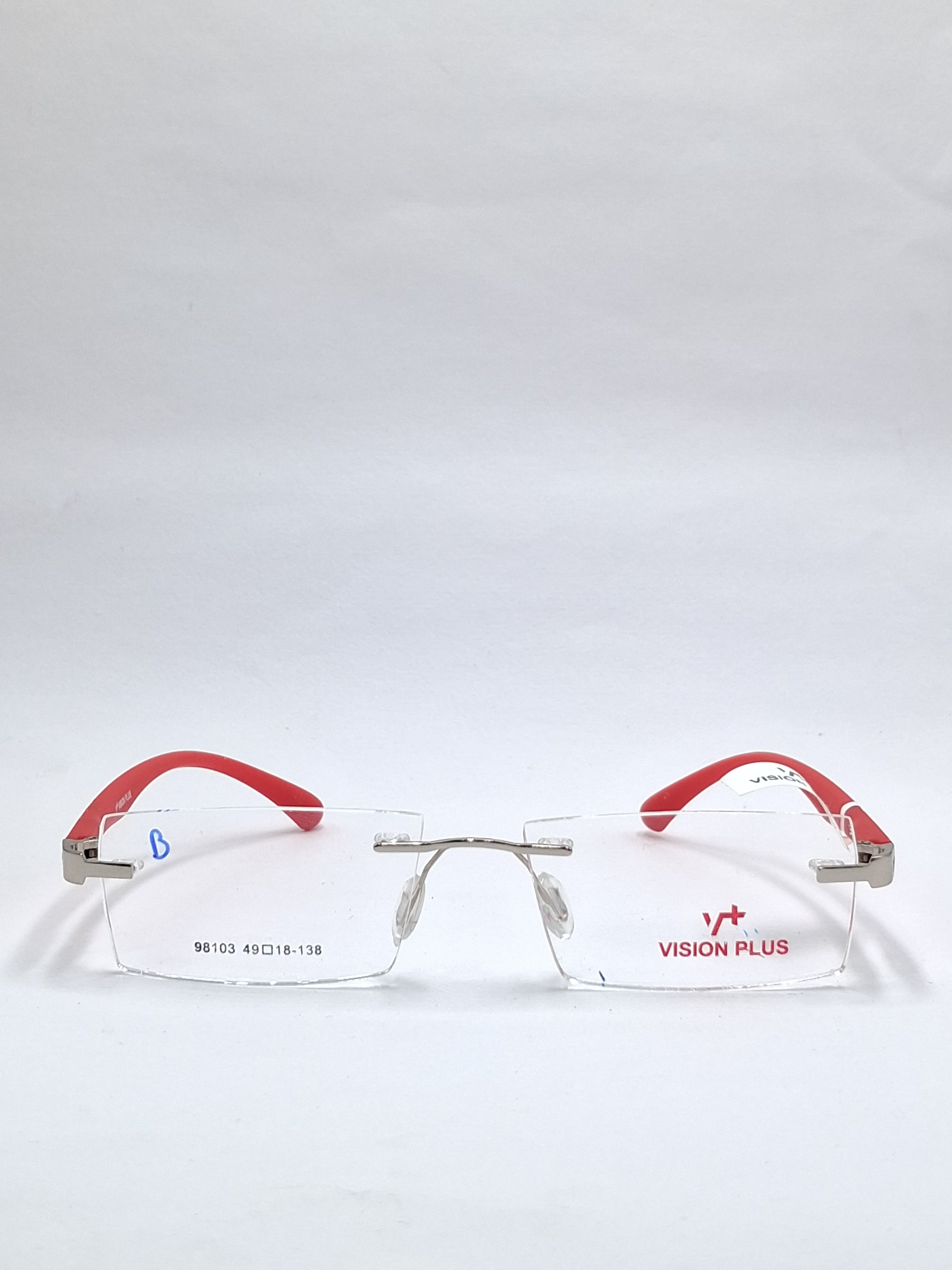 vision plus frame less matte red frame