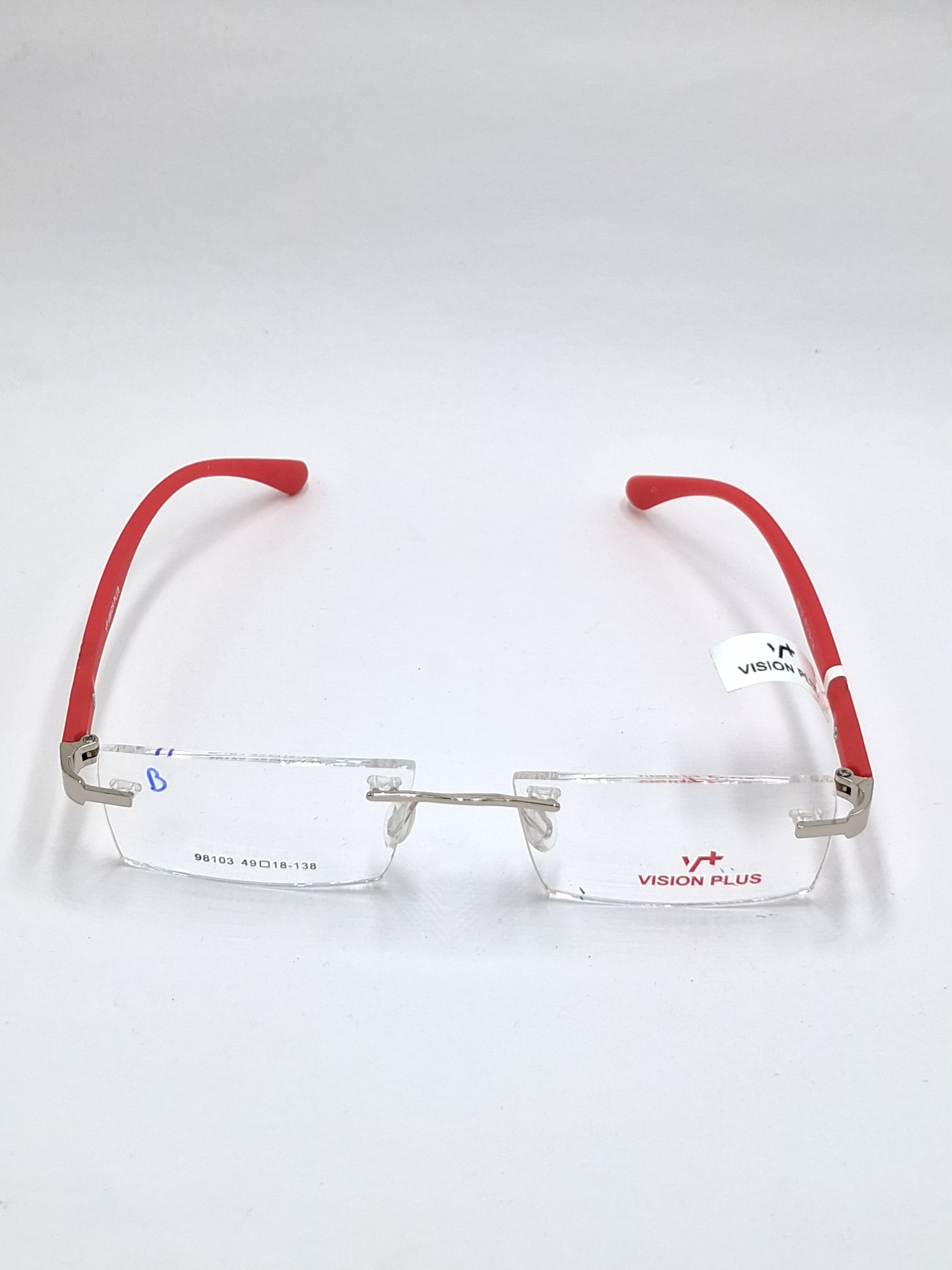 vision plus frame less matte red frame