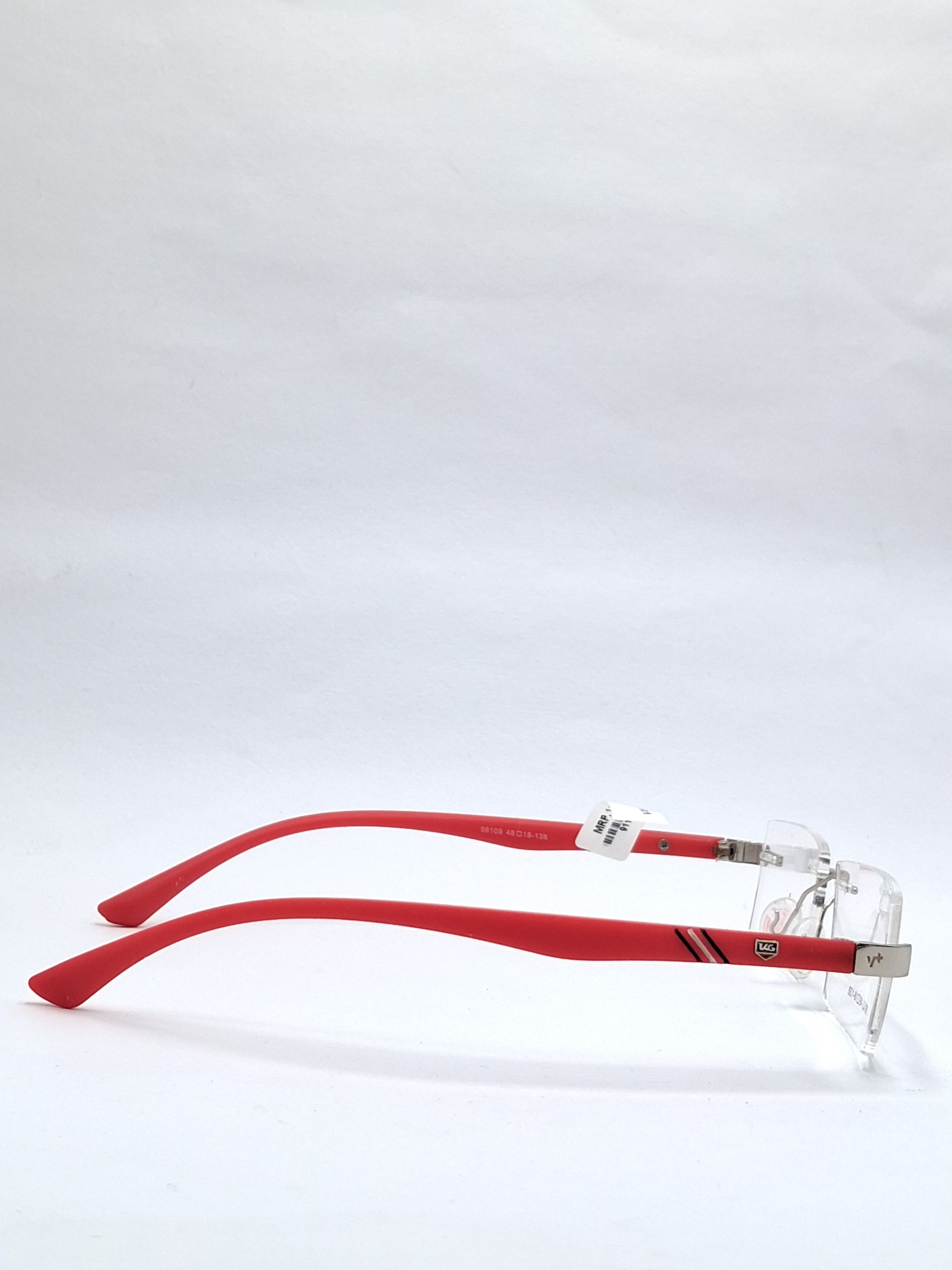 vision plus frame less matte red frame