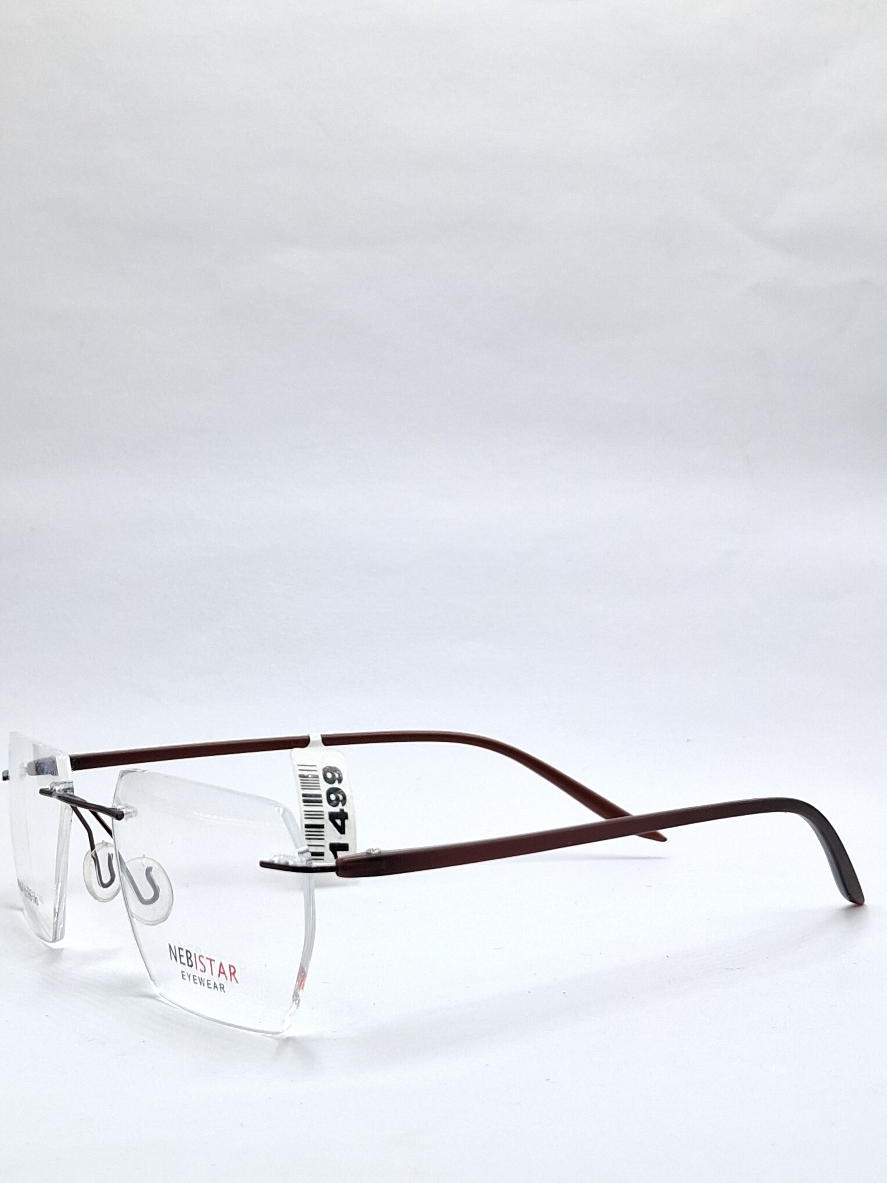 vision plus frame less matte brown frame
