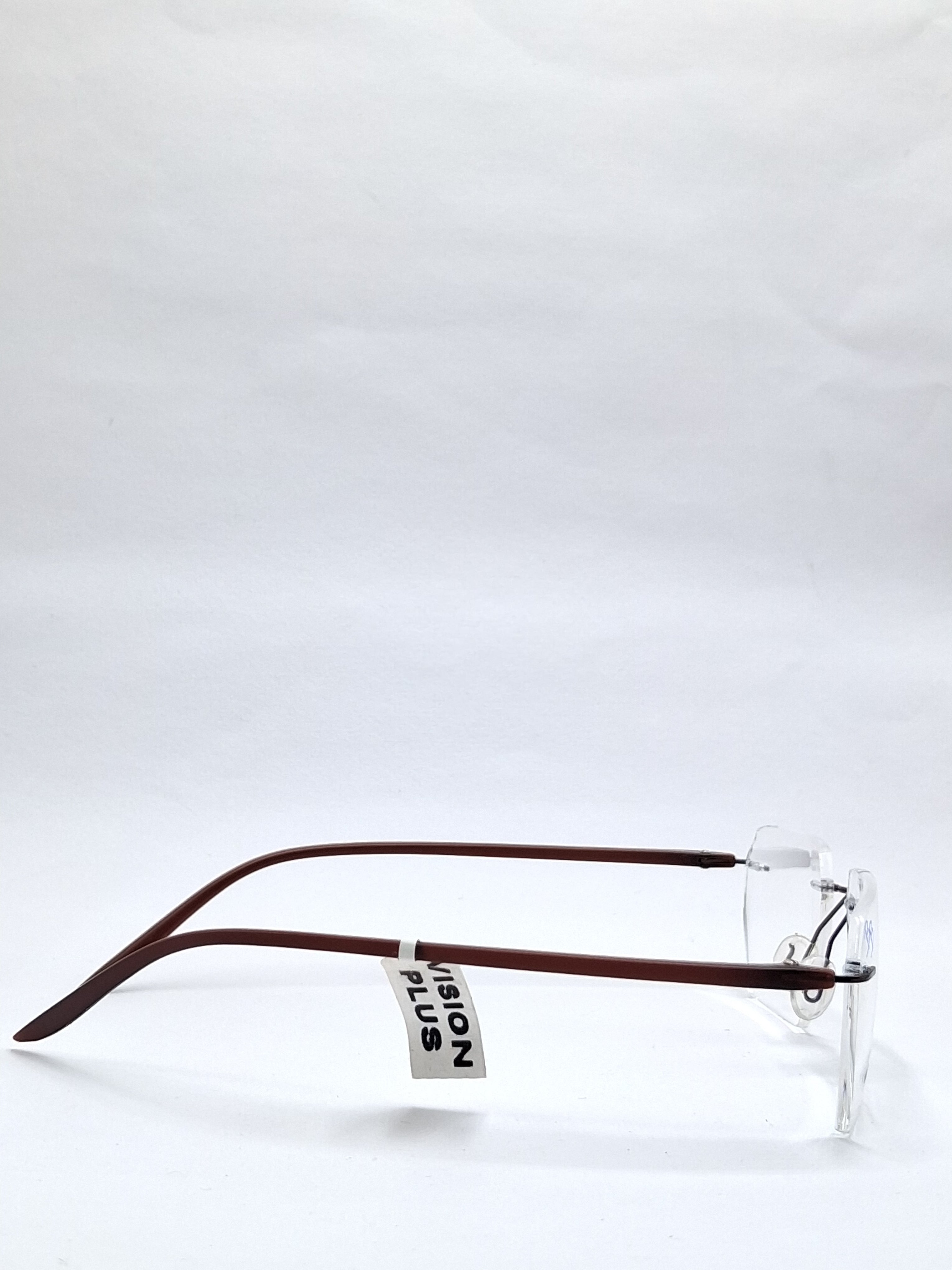 vision plus frame less matte brown frame