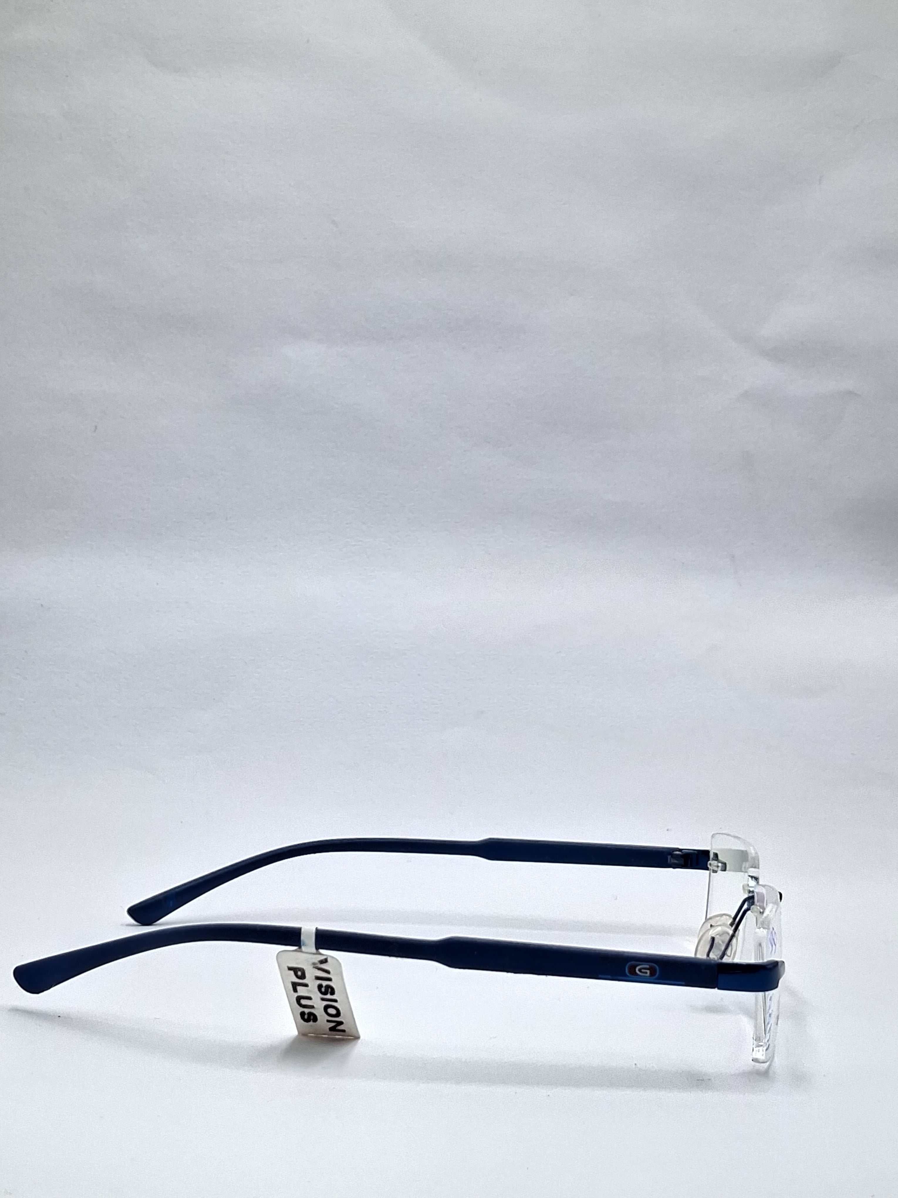 vision plus frame less matte blue frame