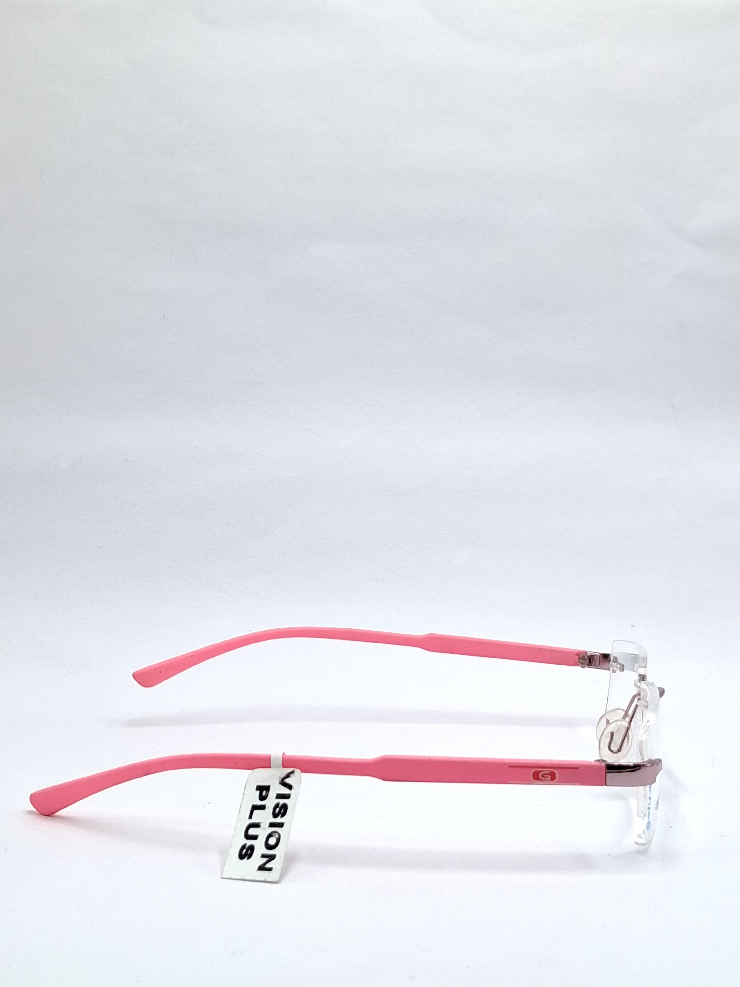 vision plus frame less matte pink frame
