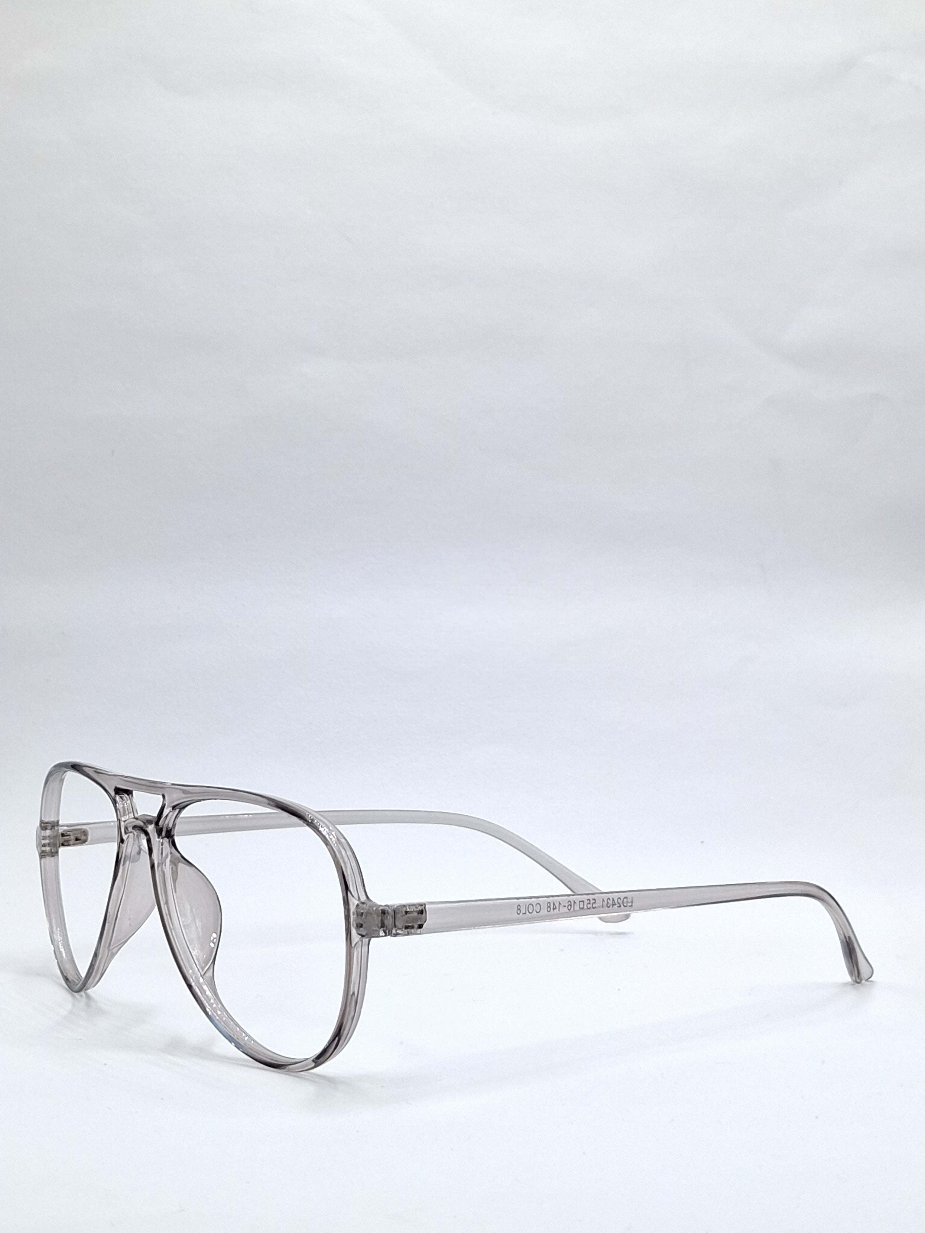 vision plus double bar crystal gray frame
