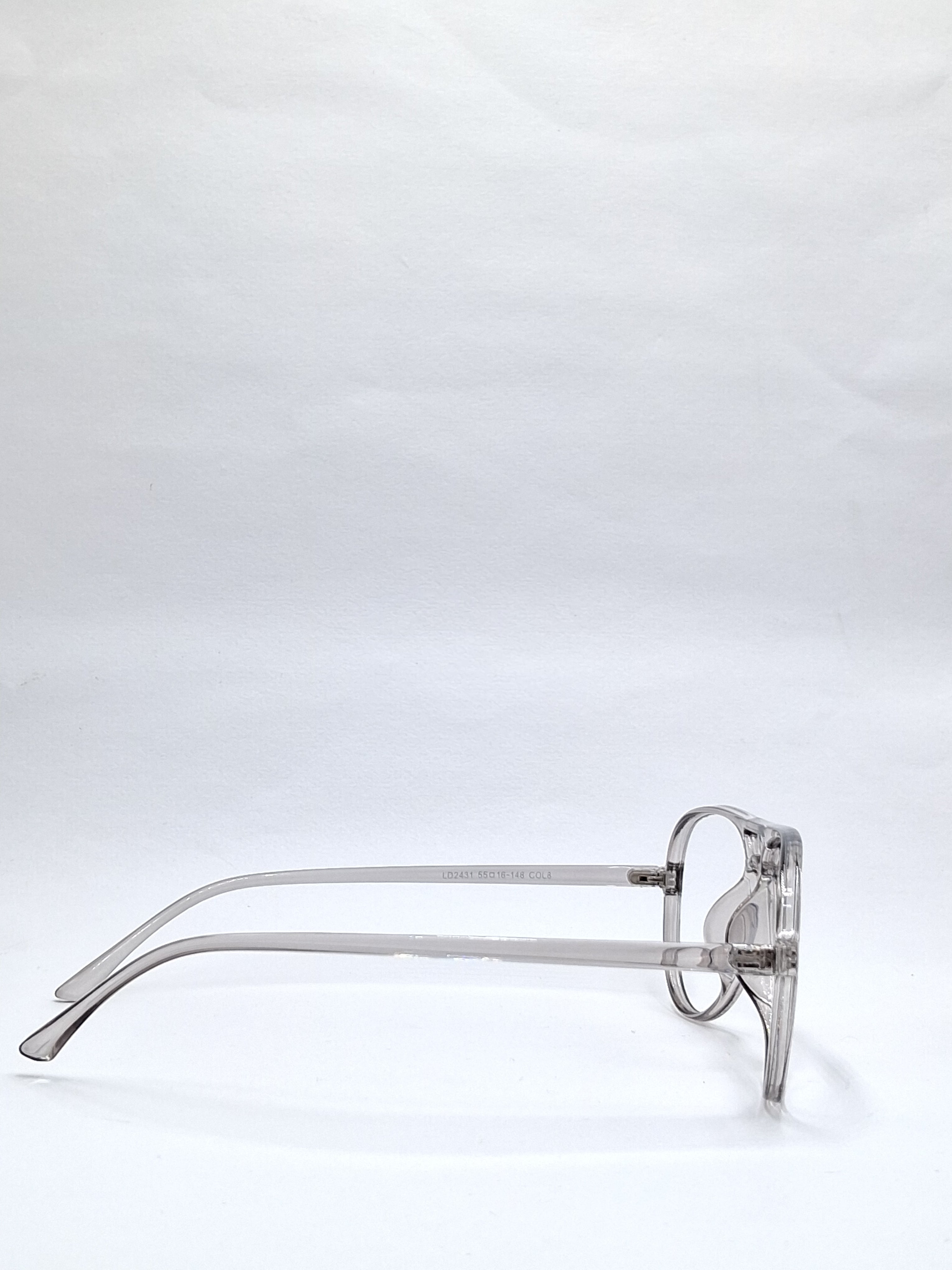 vision plus double bar crystal gray frame