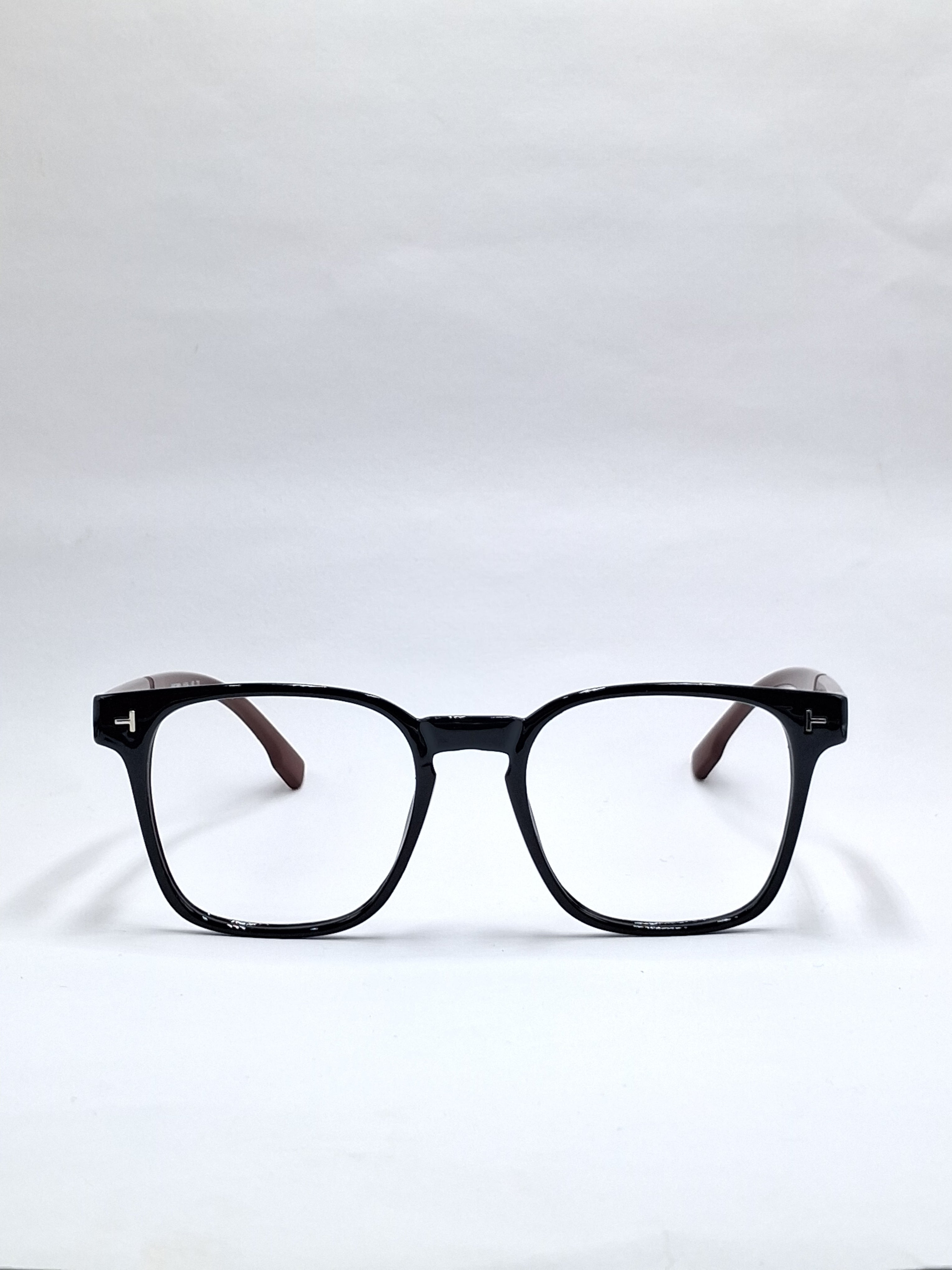 vision plus glossy black and brown stick frame