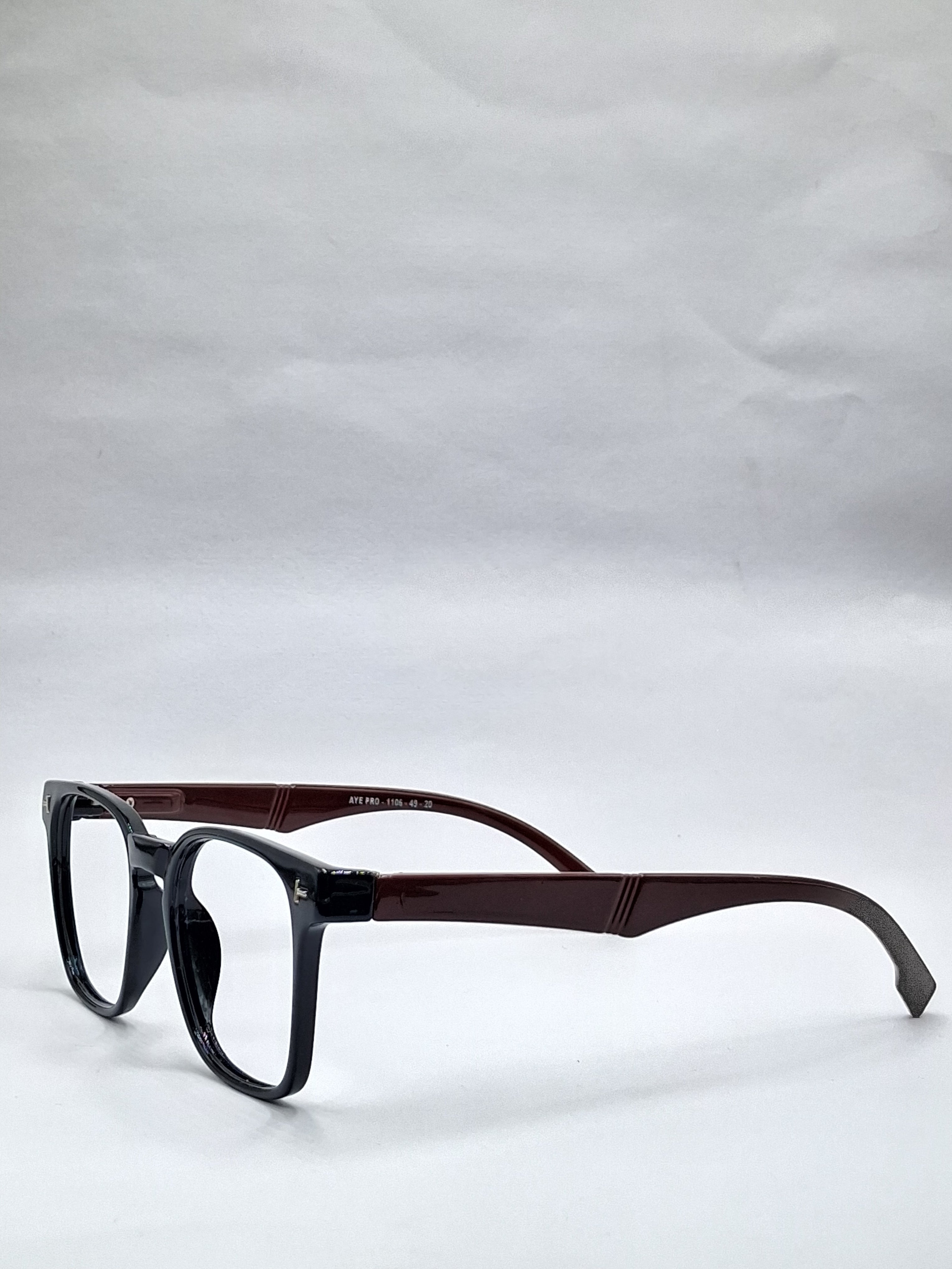 vision plus glossy black and brown stick frame
