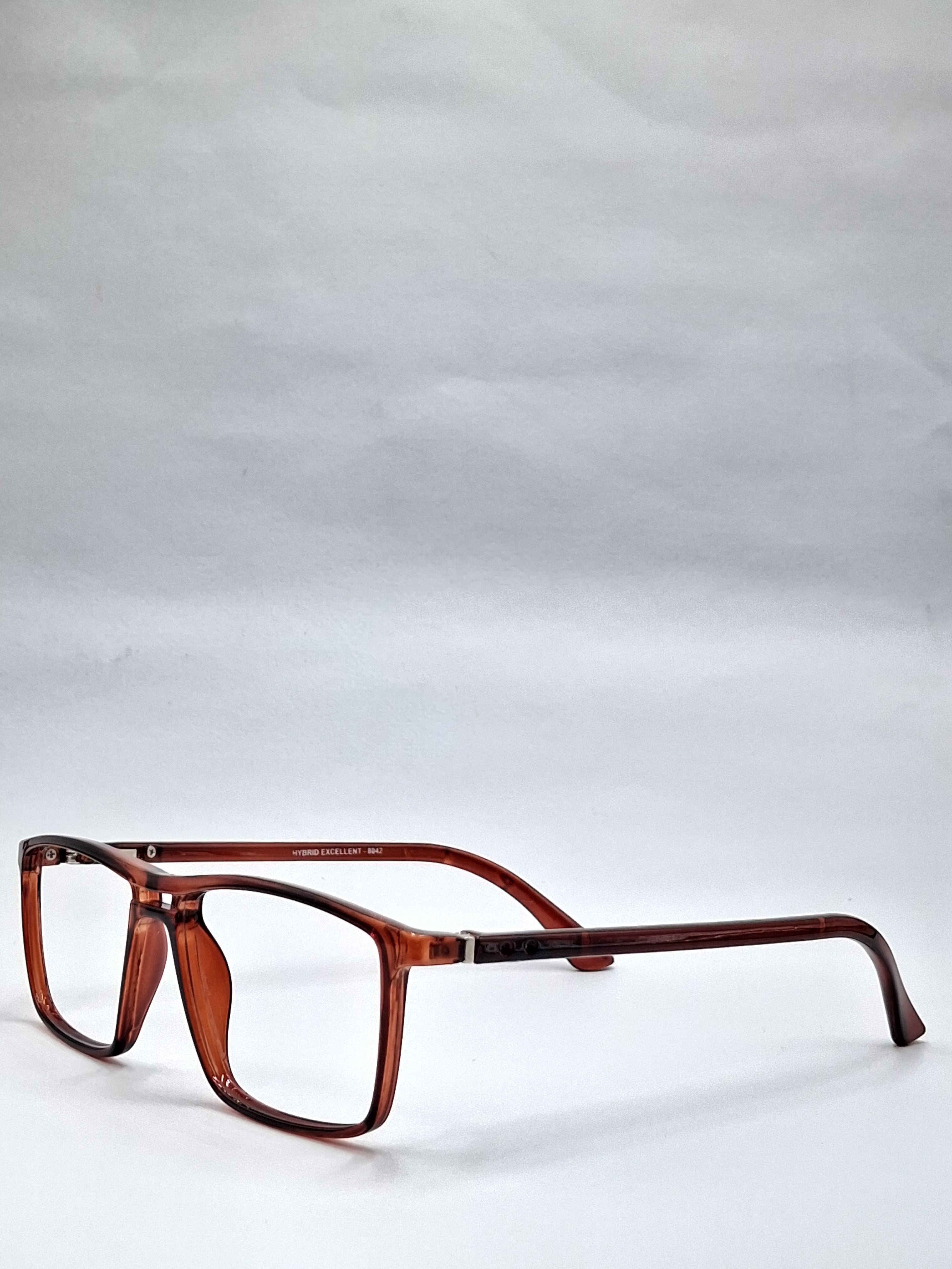 vision plus double bar crystal brown frame