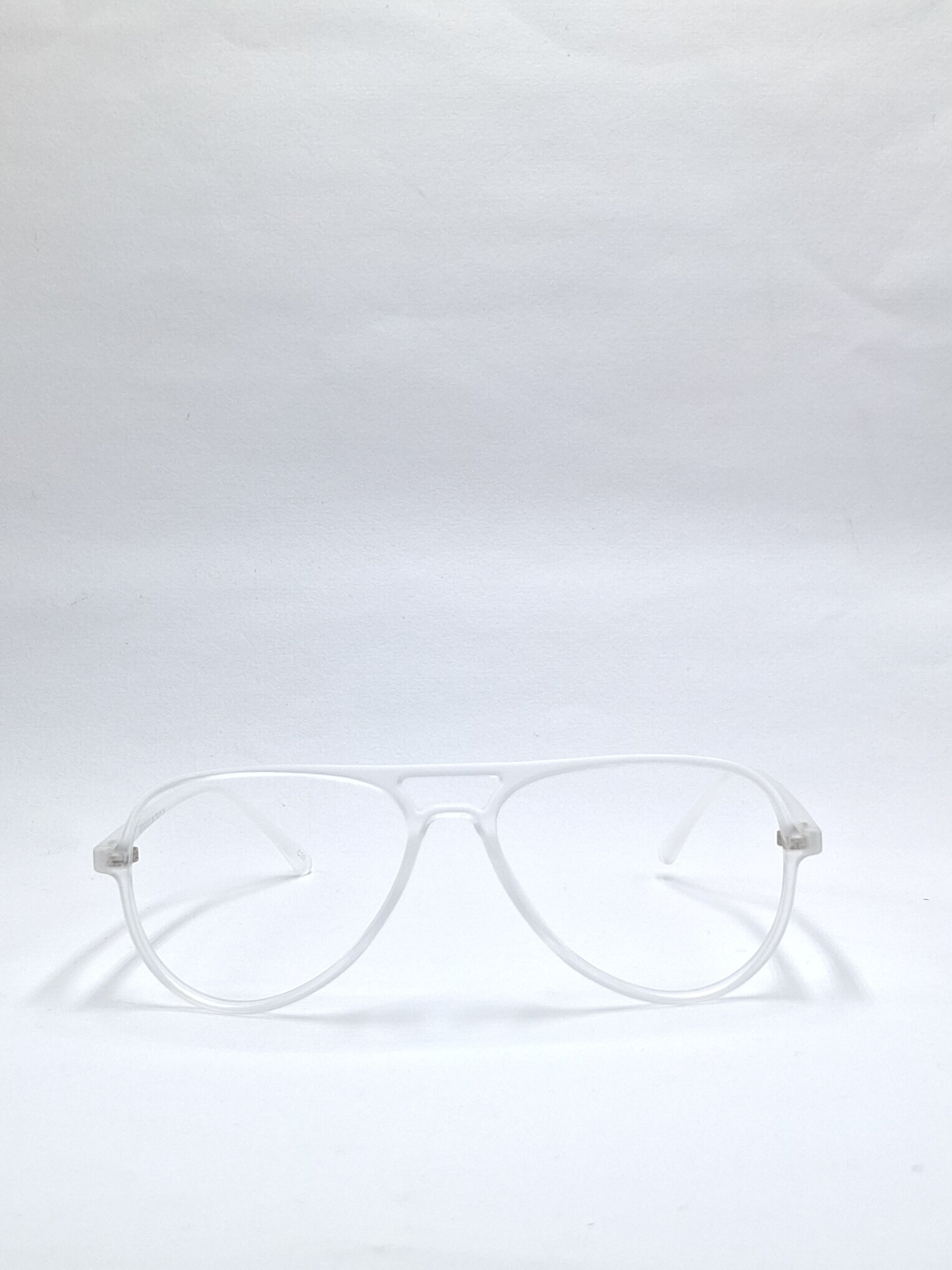 vision plus matte white double bar frame