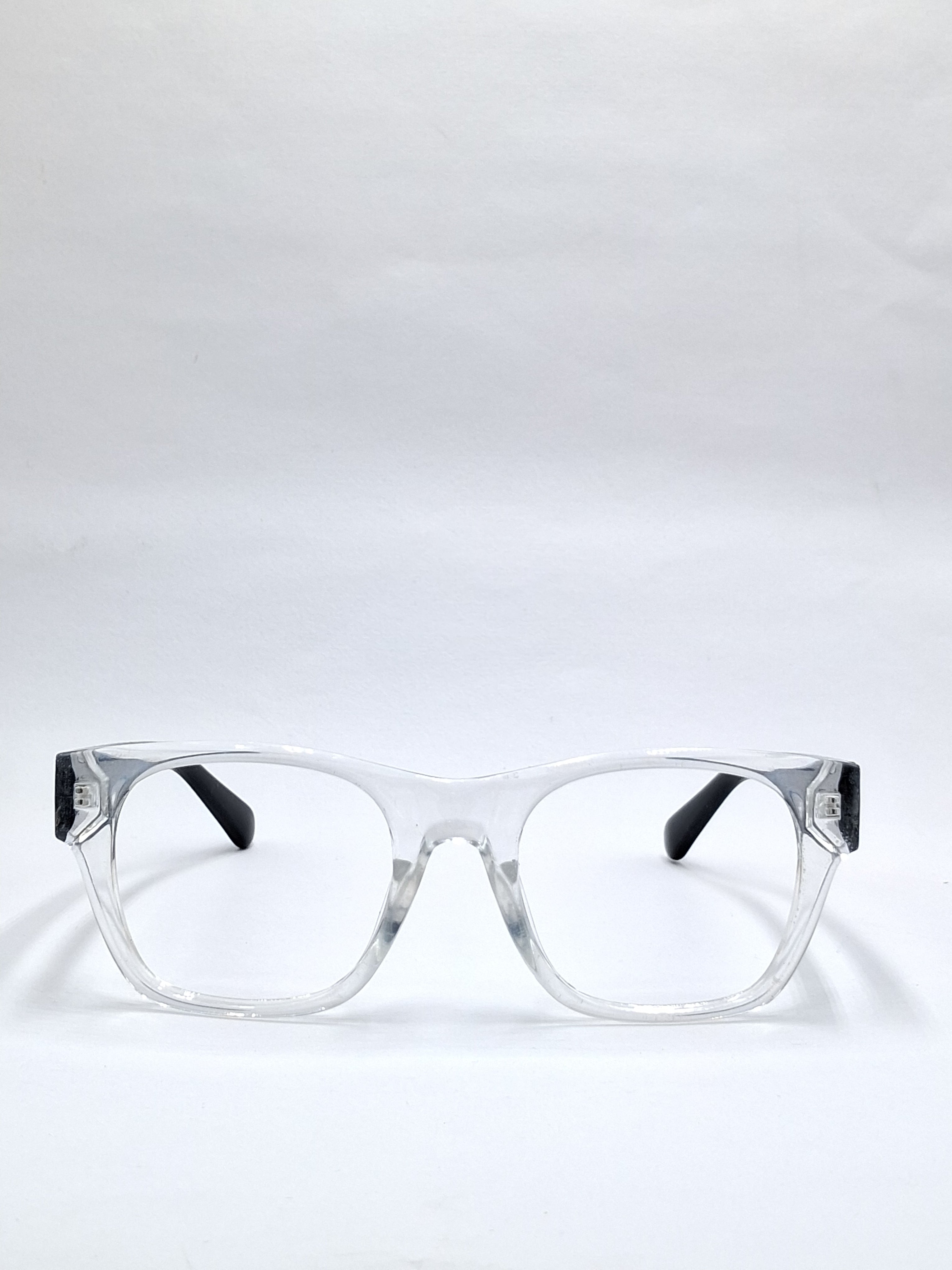 vision plus transparent with black stick frame
