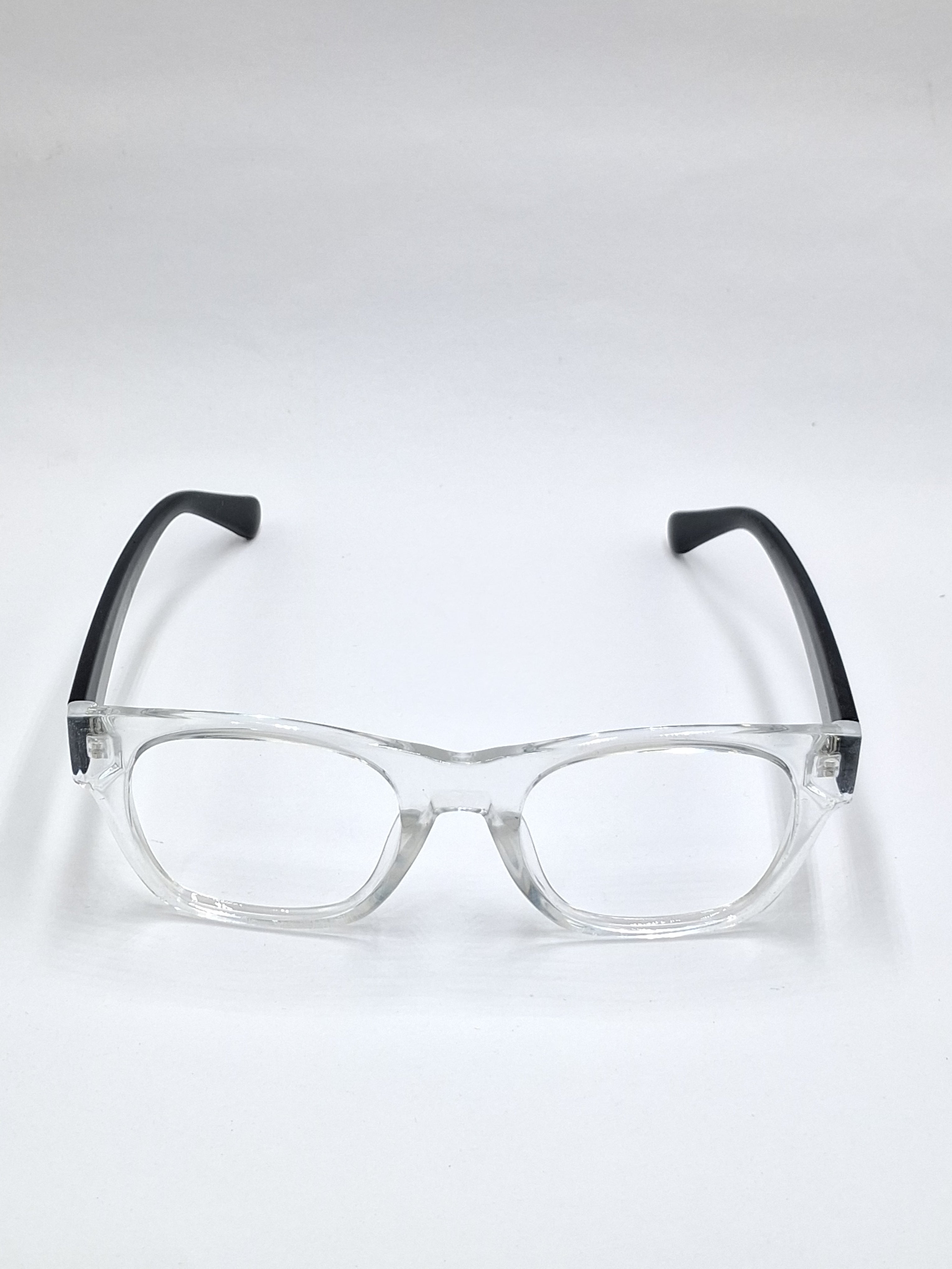 vision plus transparent with black stick frame