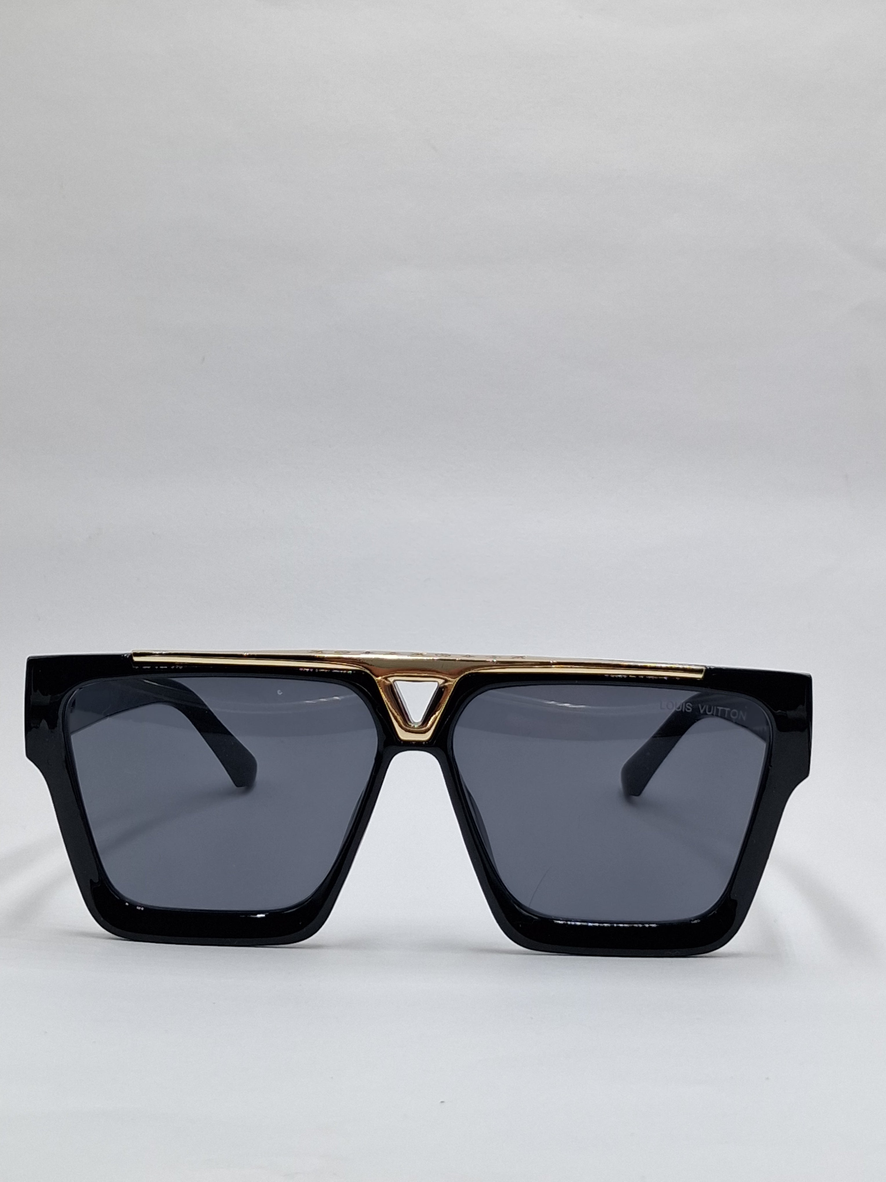 vision plus black and gold sunglasses