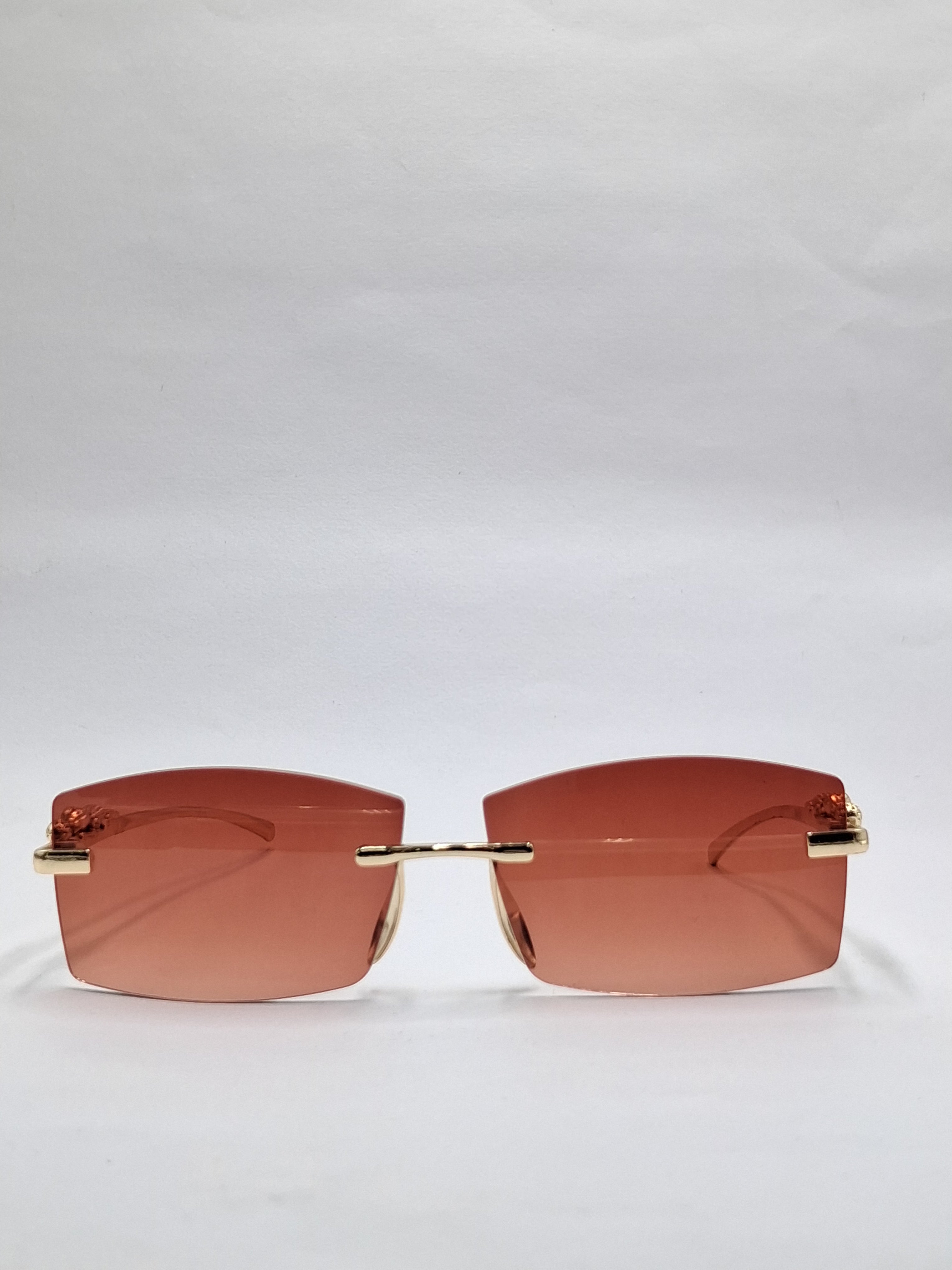 vision plus gold frame sunglasses
