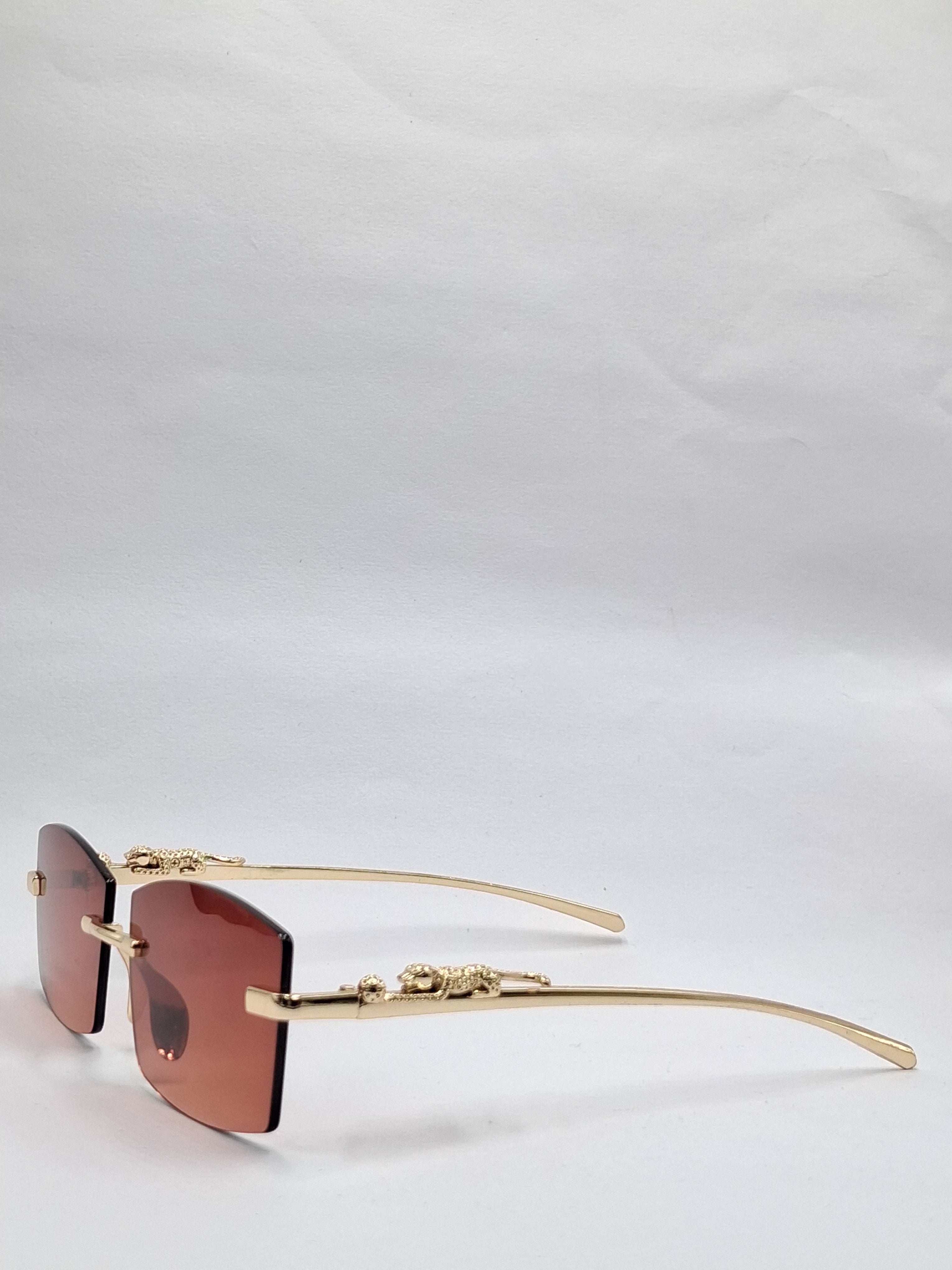 vision plus gold frame sunglasses